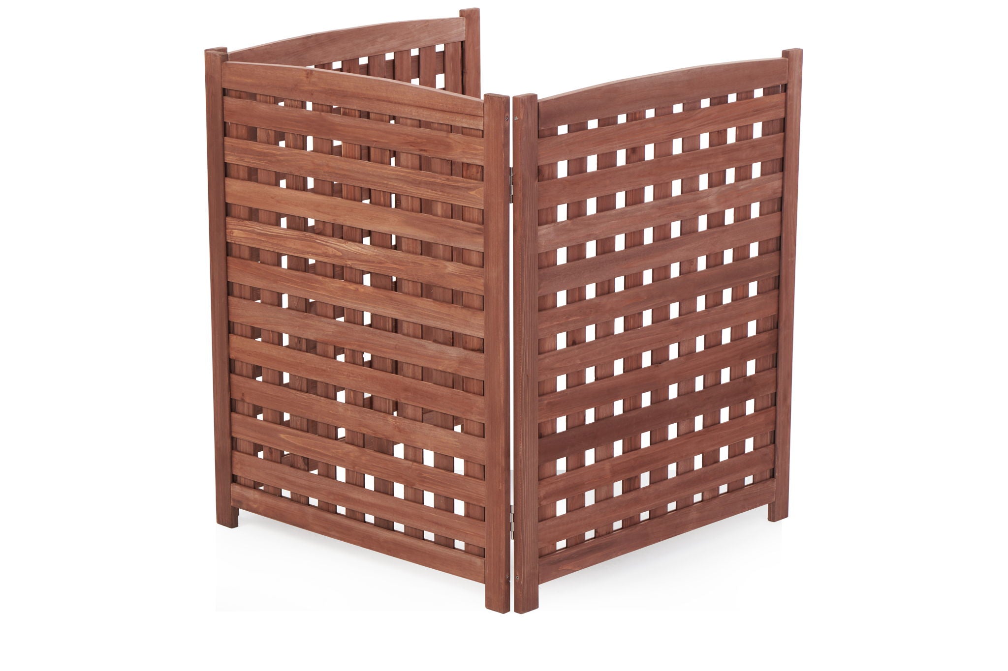 Air Conditioner Fence Screen Outside, Cedar Privacy Fence 3 Panels To Hide Ac & Trash Enclosure - Best Buy Furniture