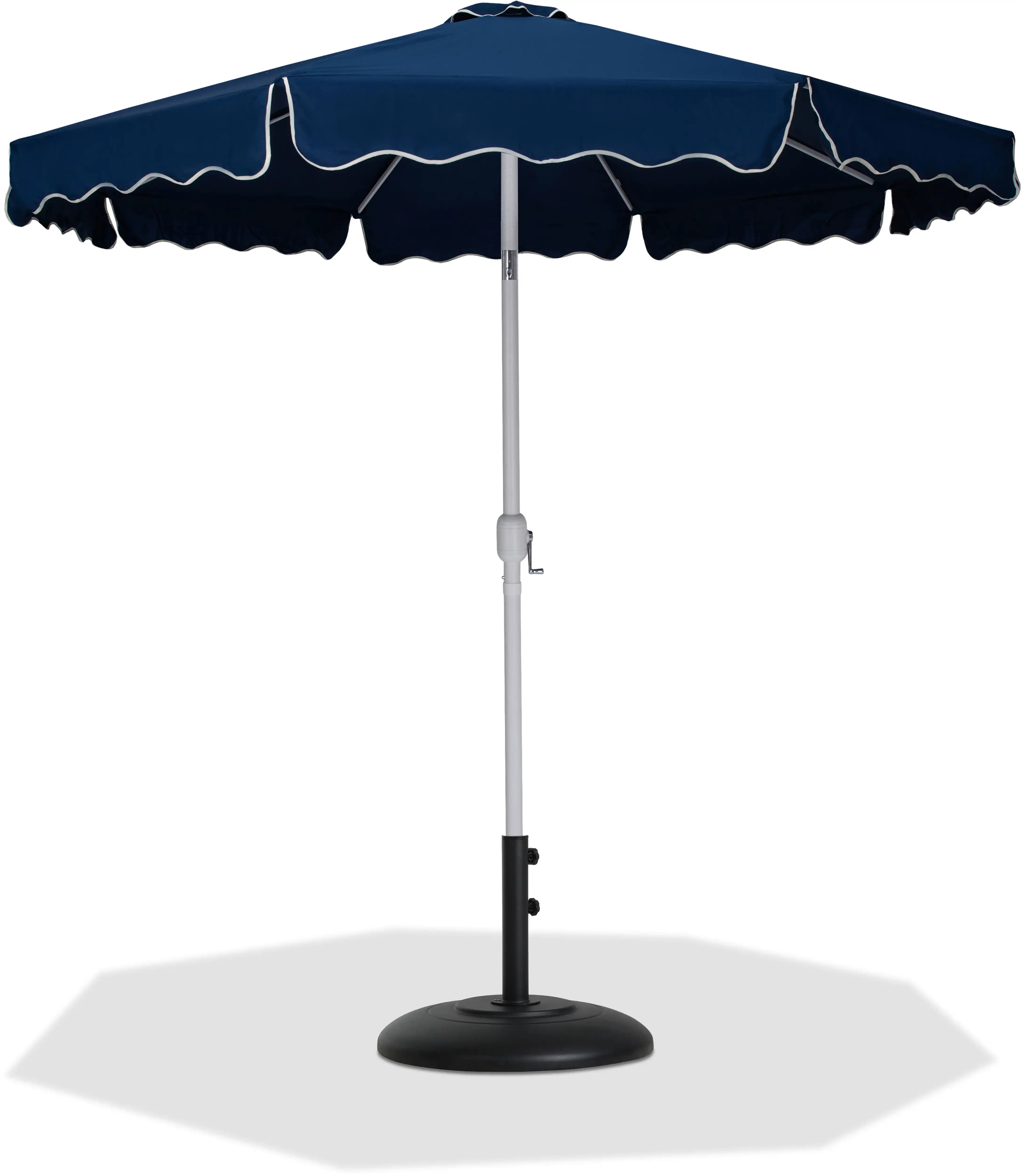 Amalfi - Patio Umbrella - Black Base / White Pole - Best Buy Furniture