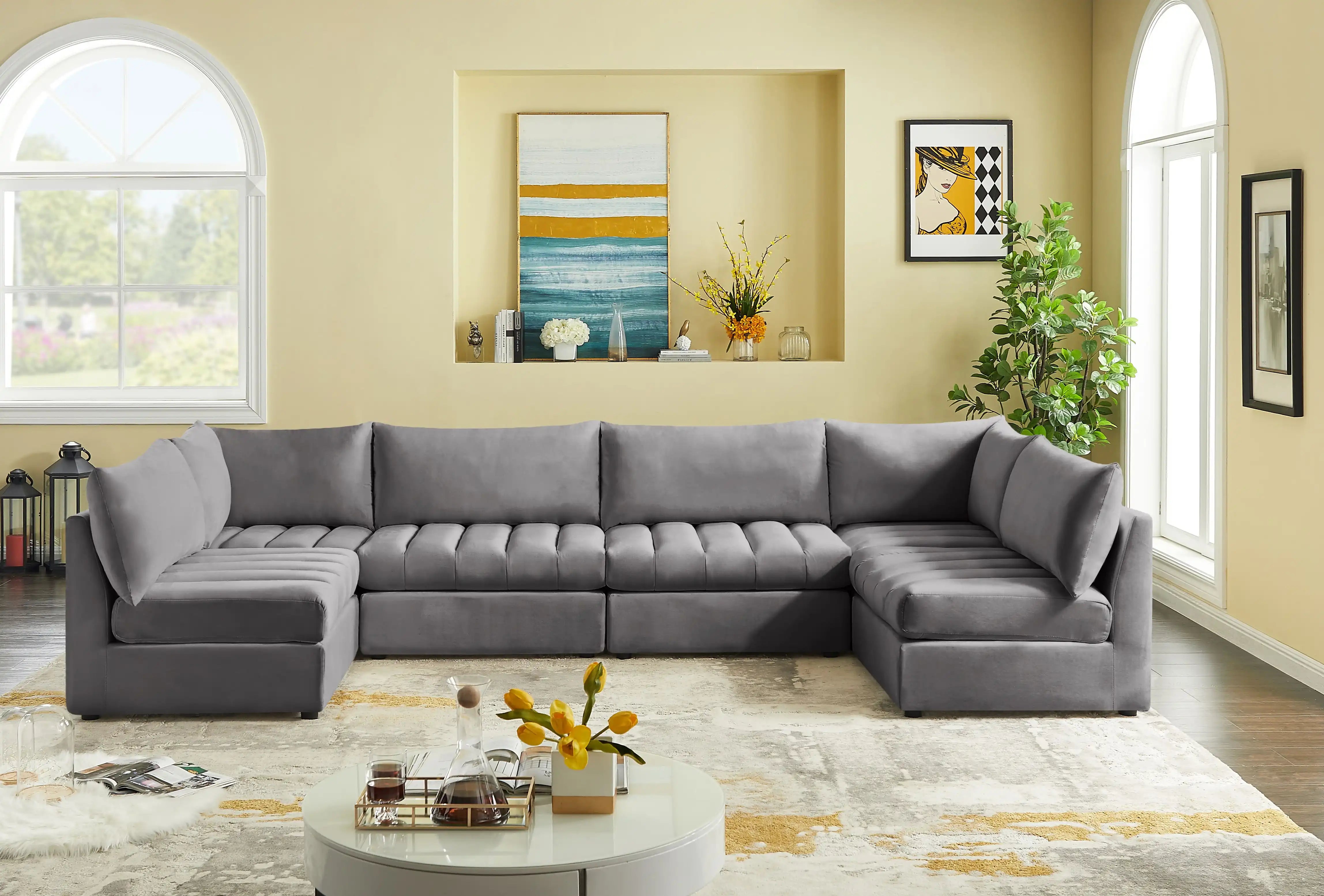 Jacob - Modular U-Shaped Sectional 6 Piece - Best Buy Furniture