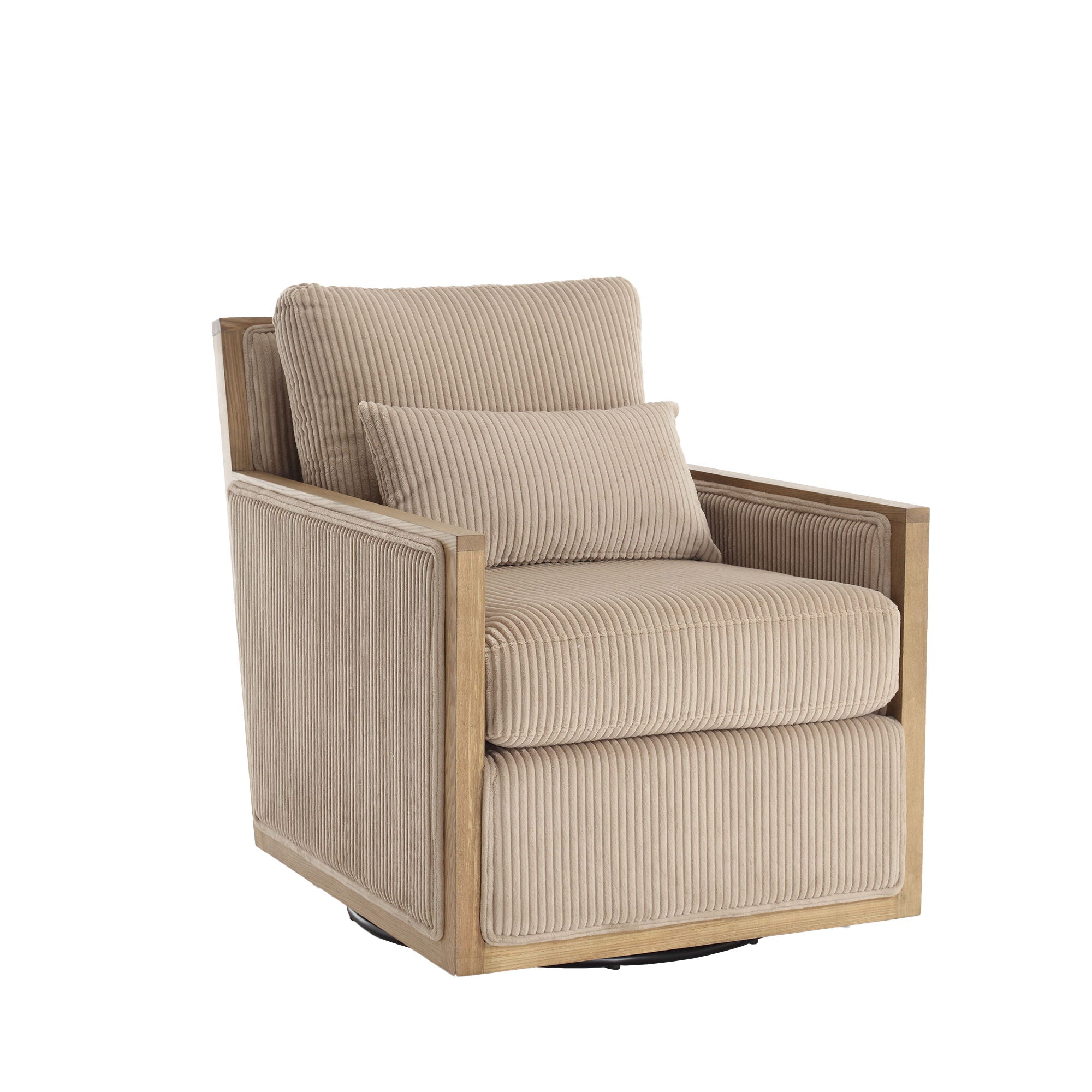 Comfy Accent Barrel Chair, 360 Degree Swivel - Best Buy Furniture