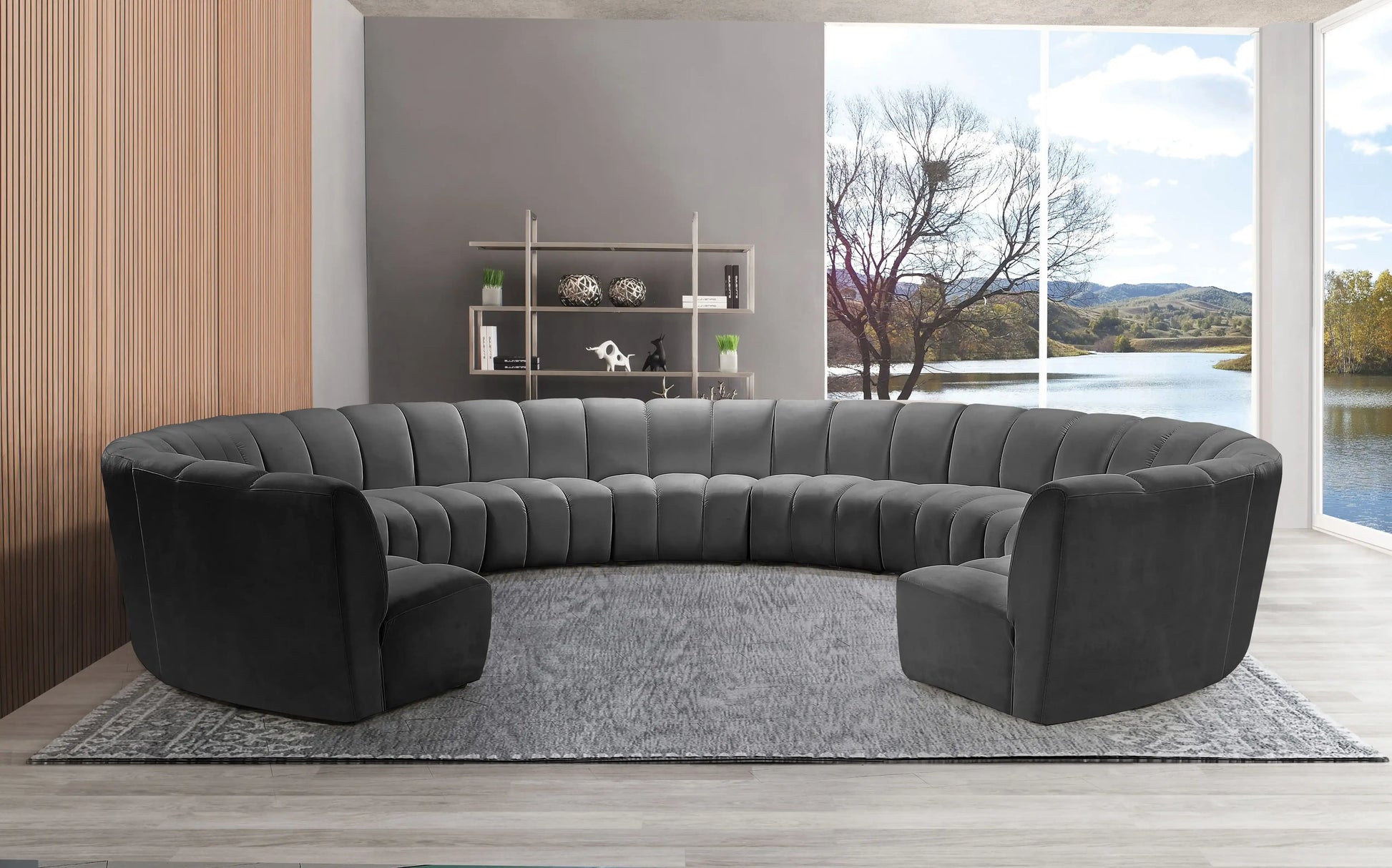 Infinity - 11 Piece Velvet Modular Sectional - Best Buy Furniture
