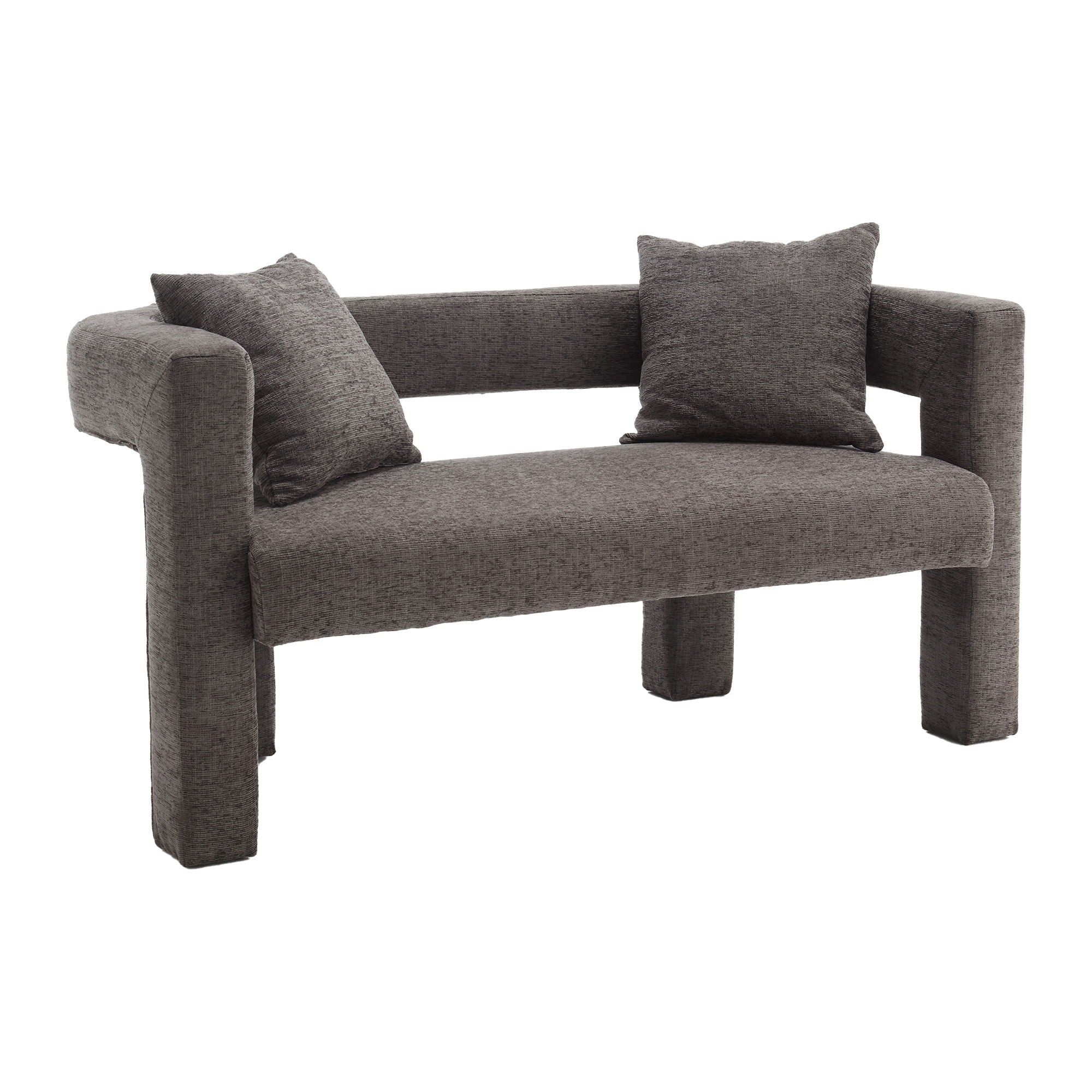 Modern Chenille Loveseat Sofa, Comfy Upholstered 2 Seater - Best Buy Furniture