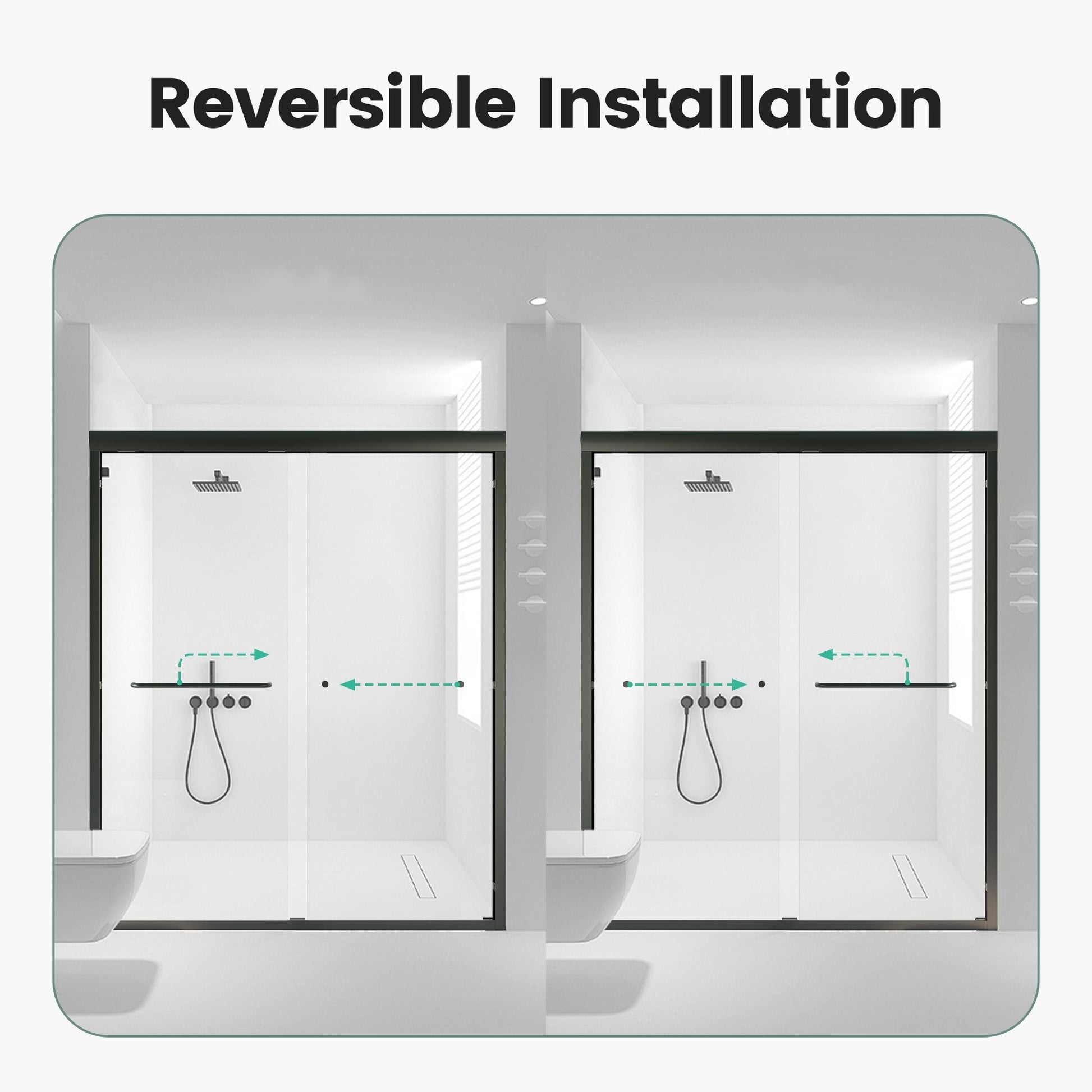 Semi-Frameless Double Sliding Shower Door, Bypass Shower Door, 1 / 4" (6Mm) Thick SGCC Tempered Glass Door - Best Buy Furniture