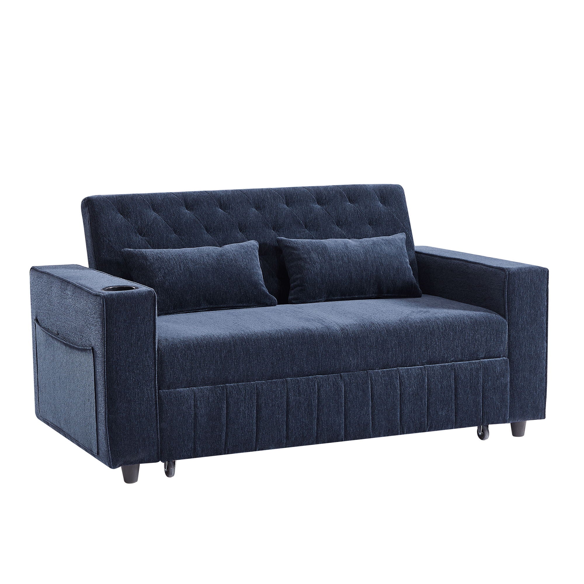 Pull-Out Sofa Bed Convertible Couch With Adjustable Backrest For Living Room - Best Buy Furniture