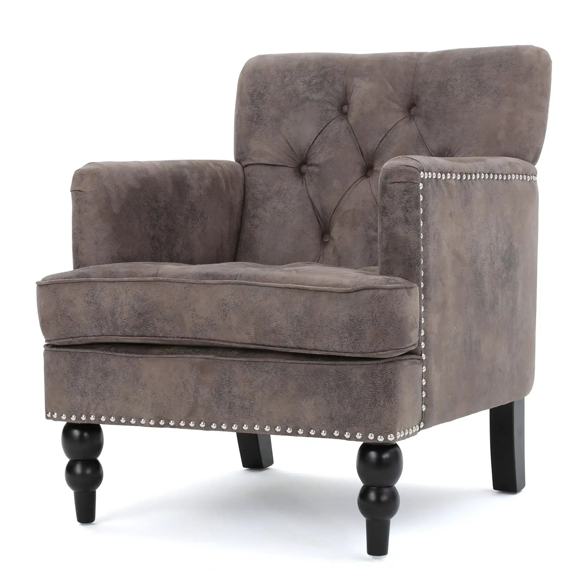 Vitality - Club Chair With Button Tufted Diamond Stitching And Turned Legs - Best Buy Furniture