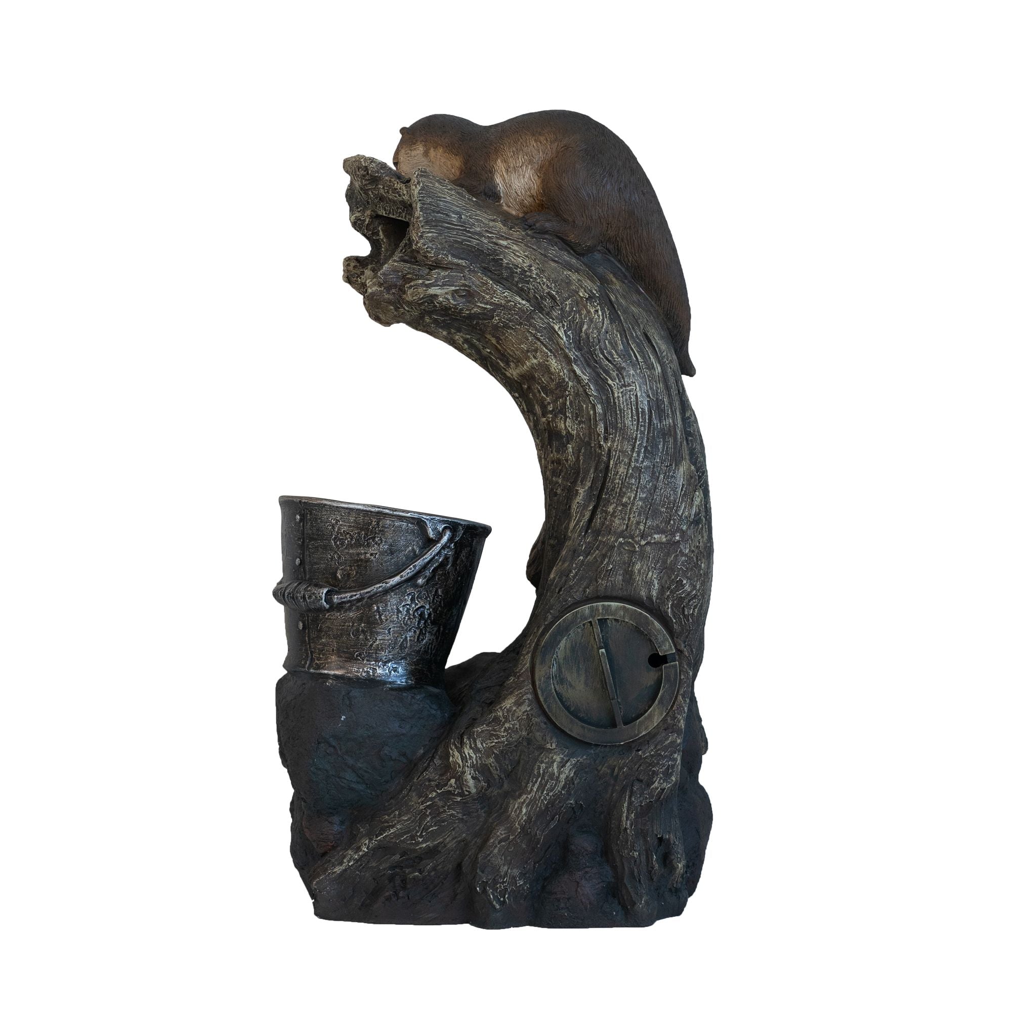 Decorative Water Foutain With Otter Design, With Light And Pump, For Indoor And Outdoor - Brown - Best Buy Furniture