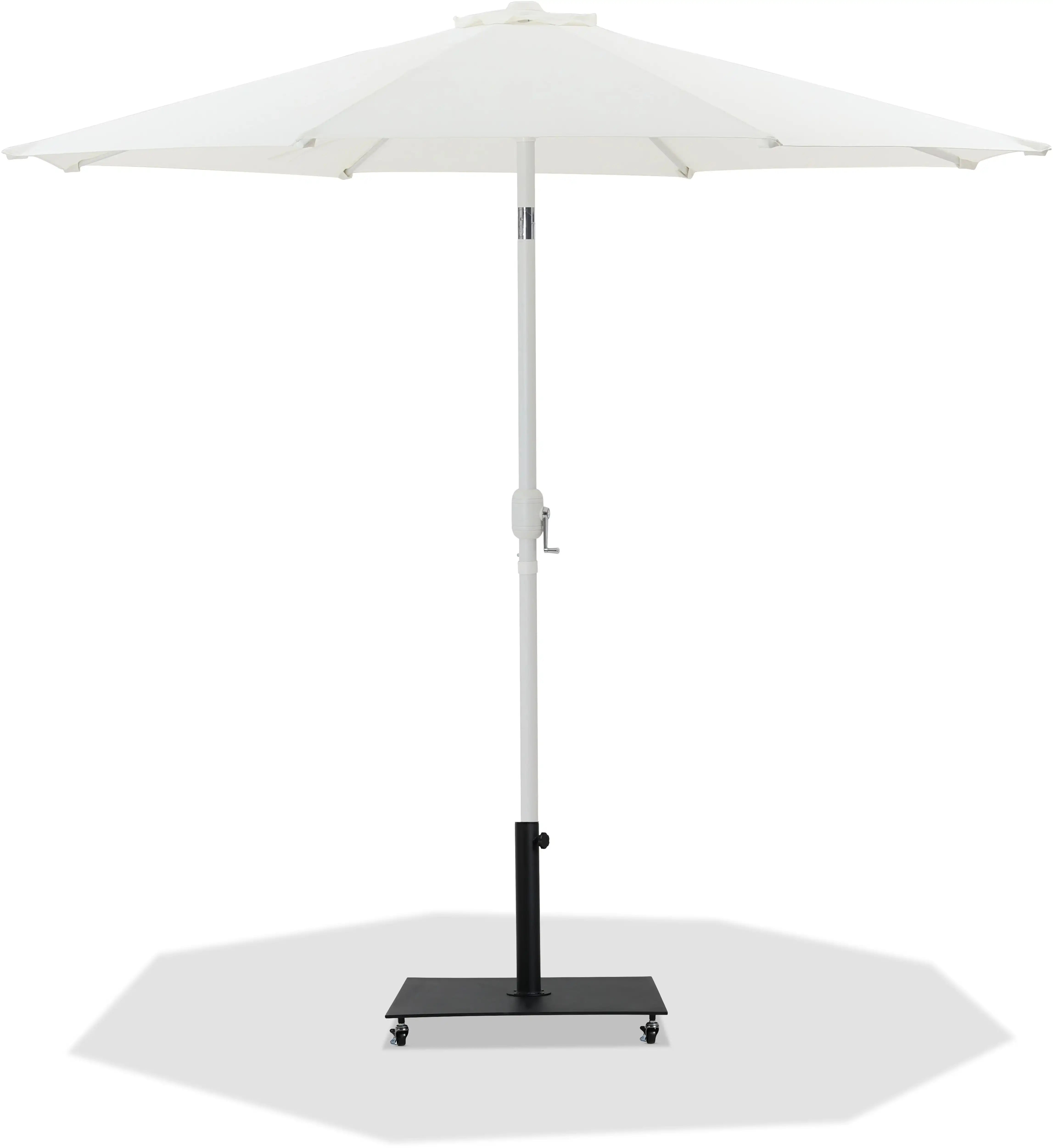 Fiji - Aluminum Patio Umbrella With Square Black And White Base - Best Buy Furniture
