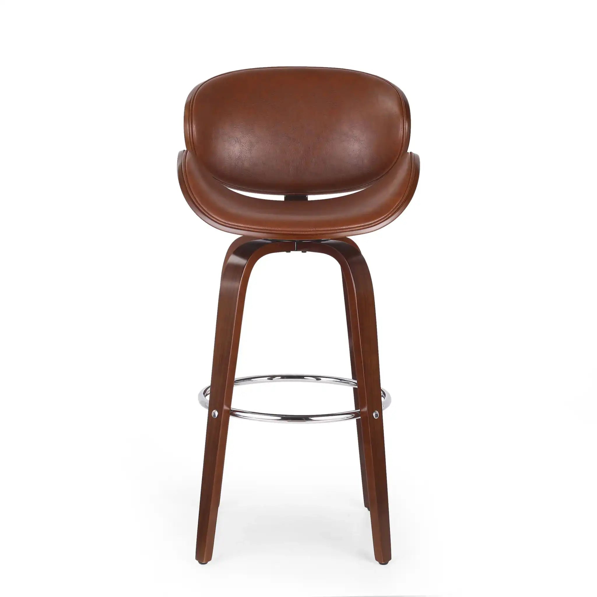 Lumos - Mid Century Modern Upholstered Swivel Barstool - Best Buy Furniture
