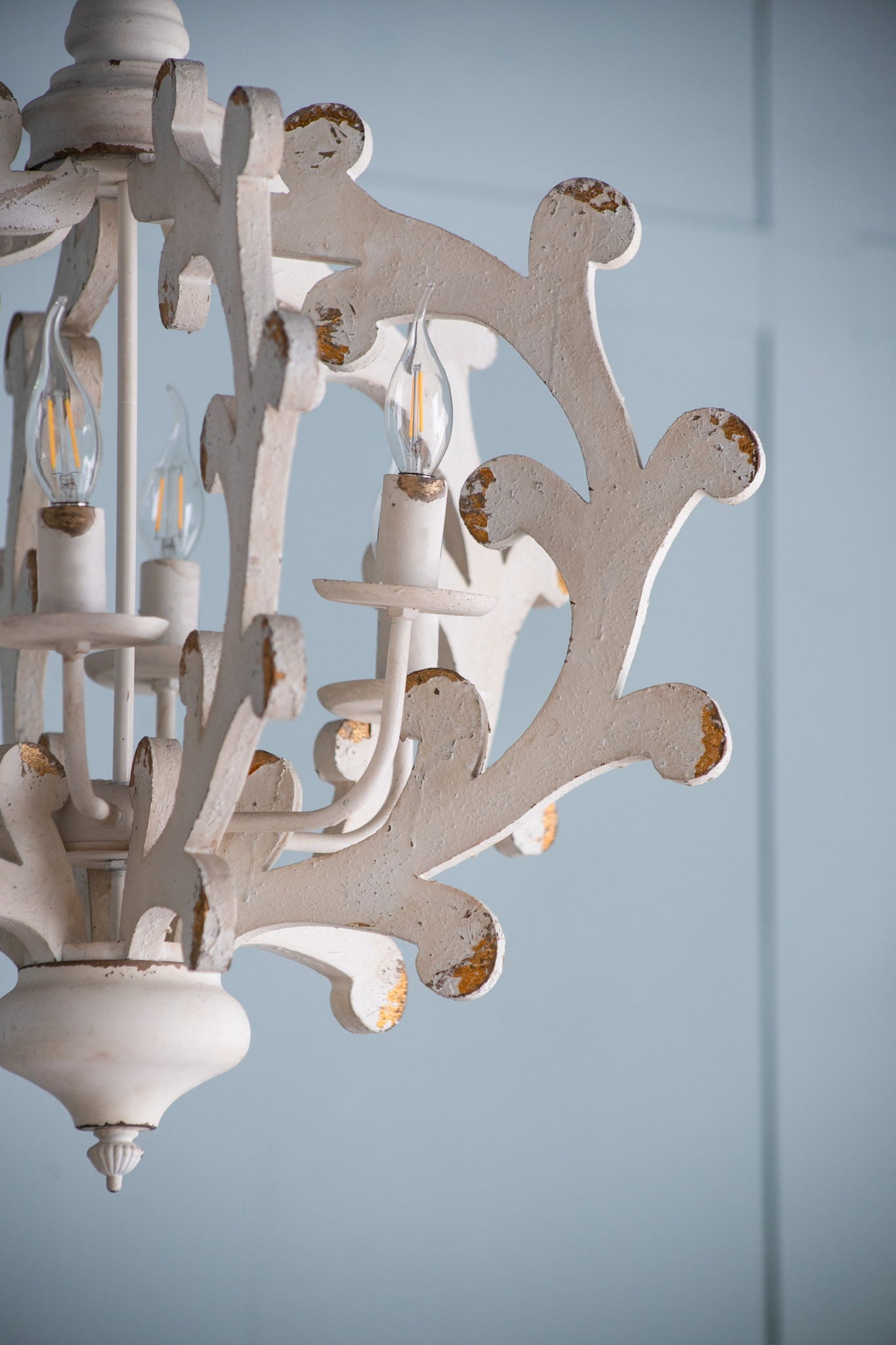 6 Light Chandelier, Hanging Light Fixture With Adjustable Chain For Kitchen, Bulb Not Included - White - Best Buy Furniture