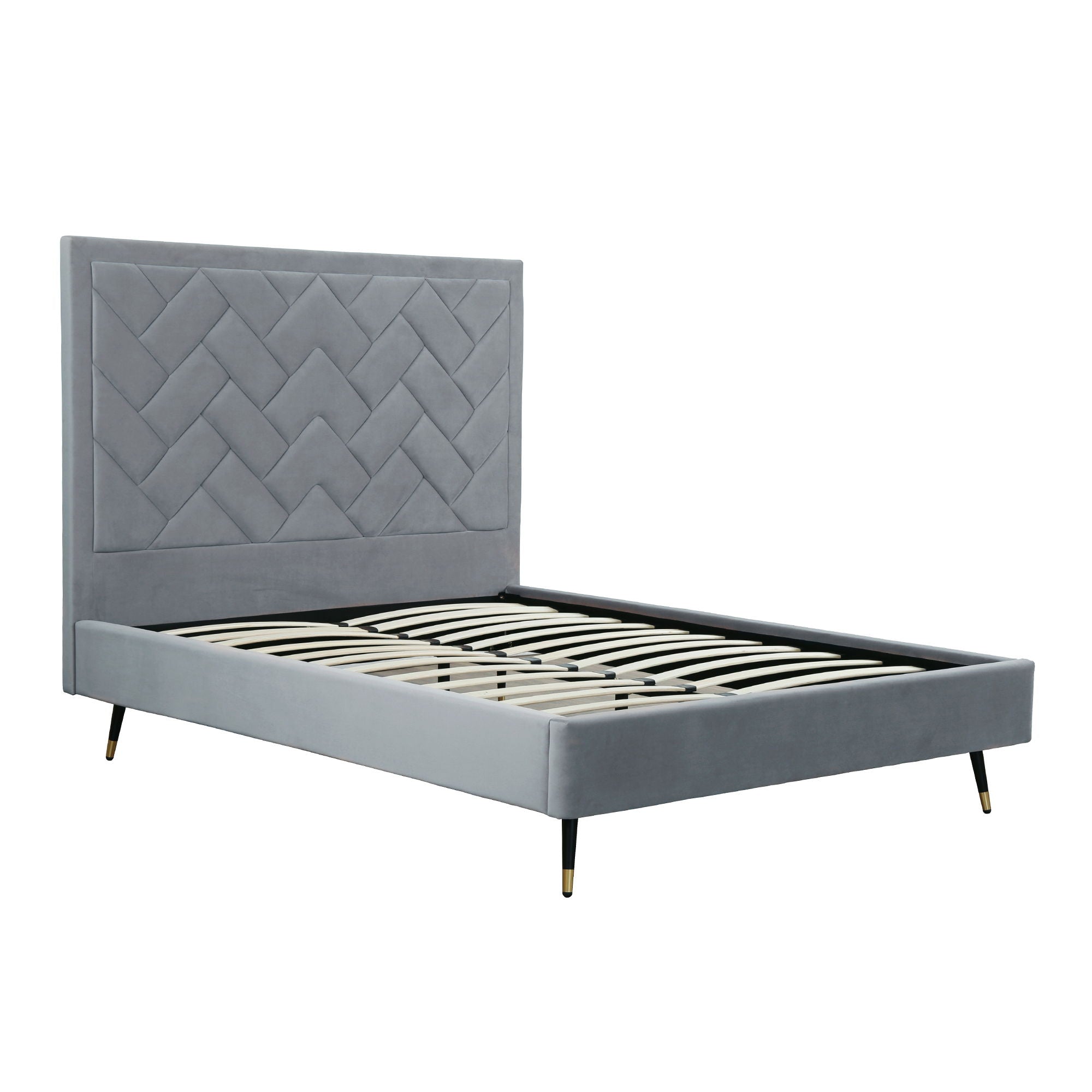 Crosby - Bed With Upholstered Headboard And Slats