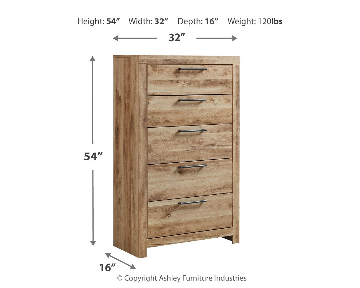 Hyanna - Five Drawer Chest - Tan Brown - Best Buy Furniture