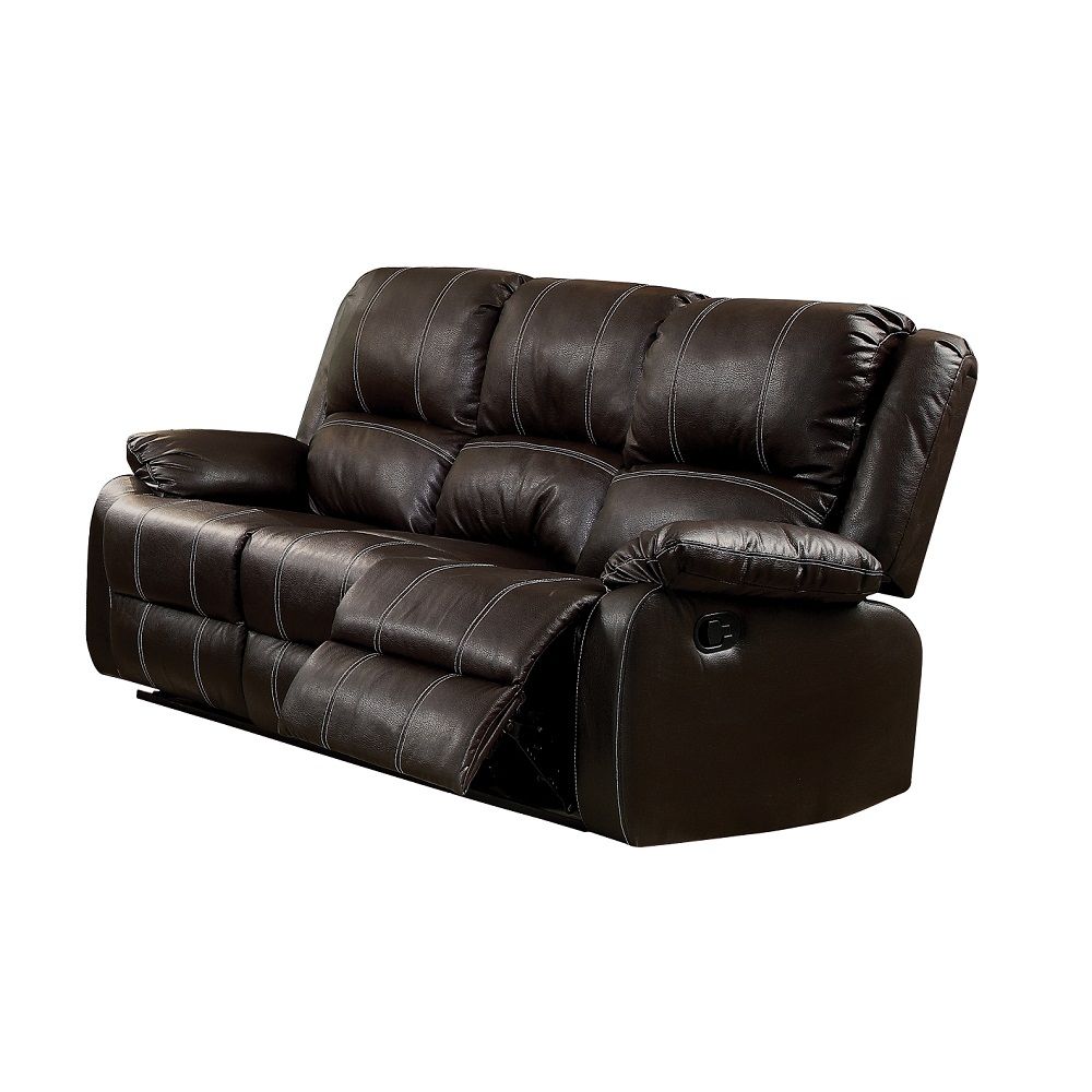 Zuriel - Synthetic Leather 3 Piece Living Room Recliner Set - Best Buy Furniture