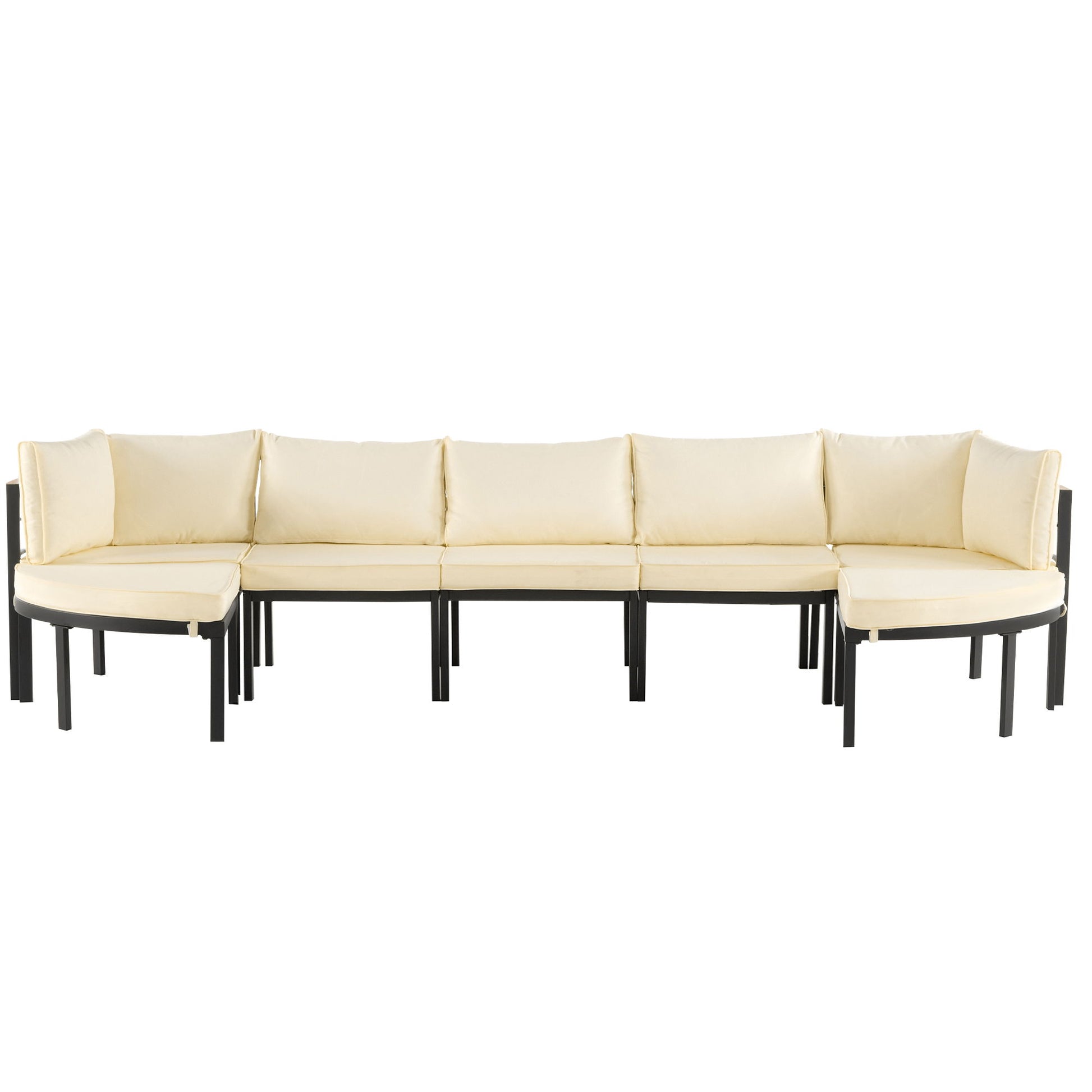 Outdoor Sectional Sofa Set Patio Seating Group With Cushions - Best Buy Furniture