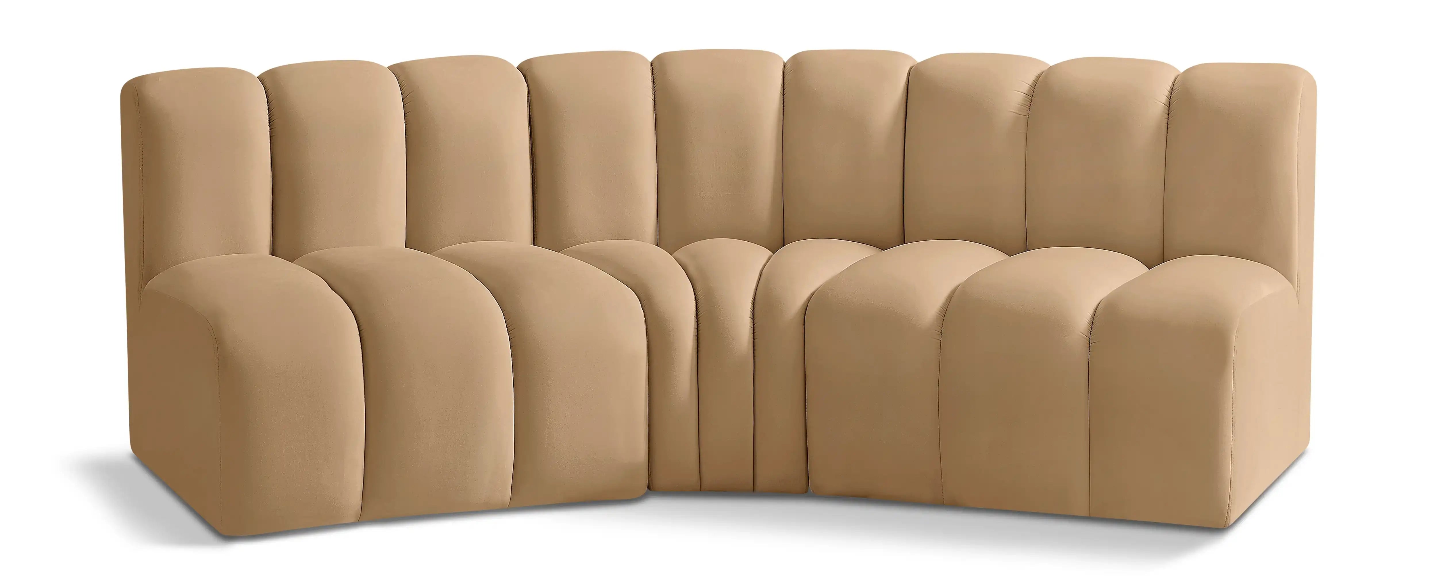 Arc - Velvet 3 Piece Modular Corner Sofa - Best Buy Furniture