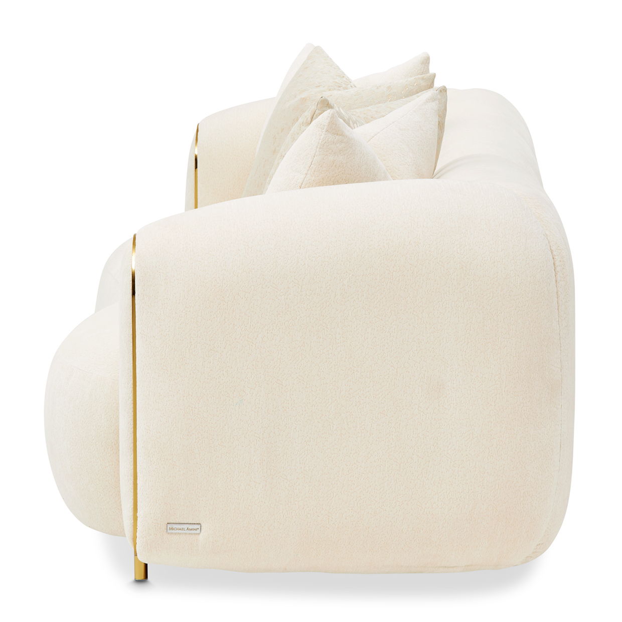 Sassani - Loveseat - Crepe / Gold - Best Buy Furniture