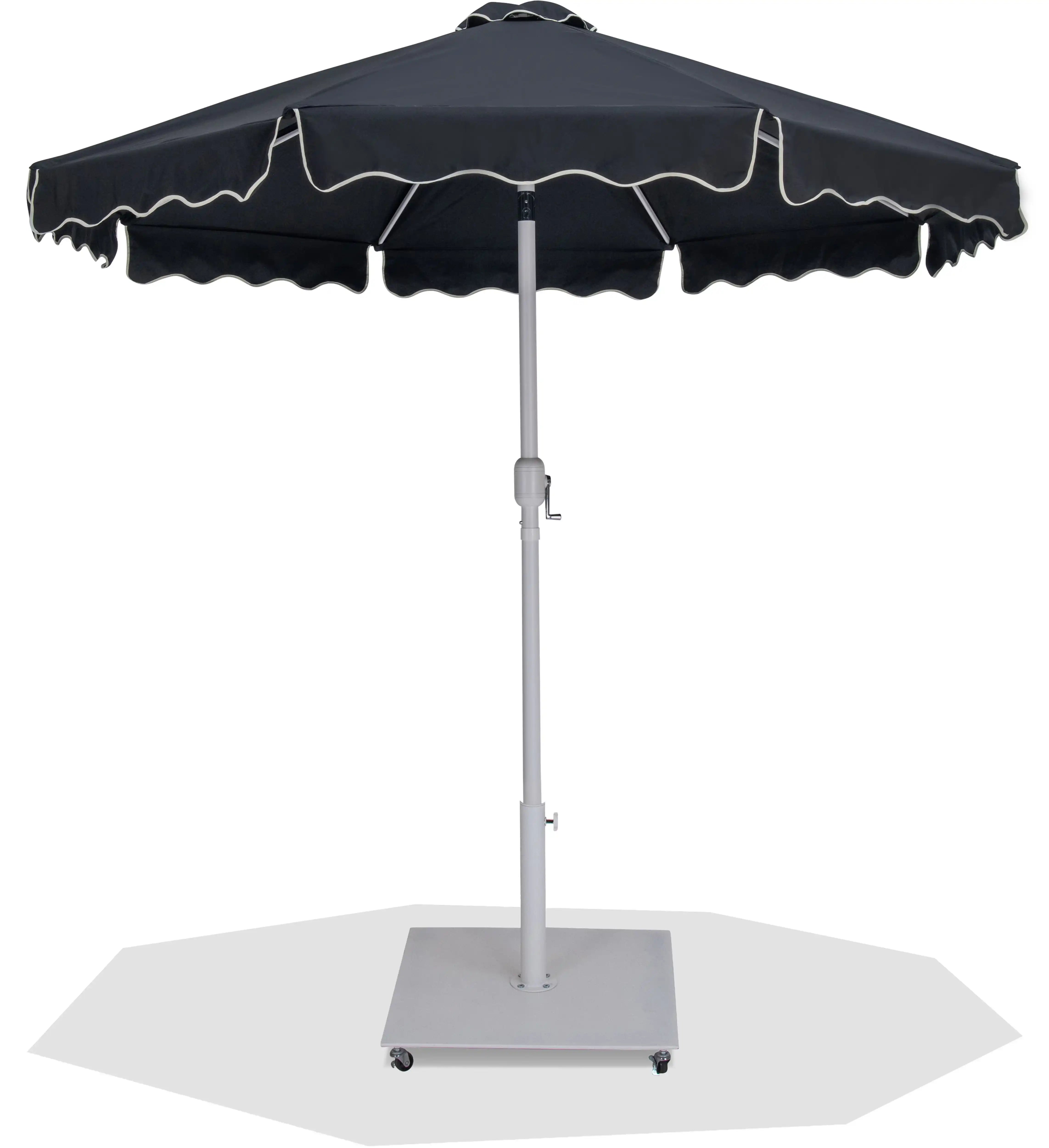 Amalfi - Aluminum Patio Umbrella - White Base / White Pole - Best Buy Furniture
