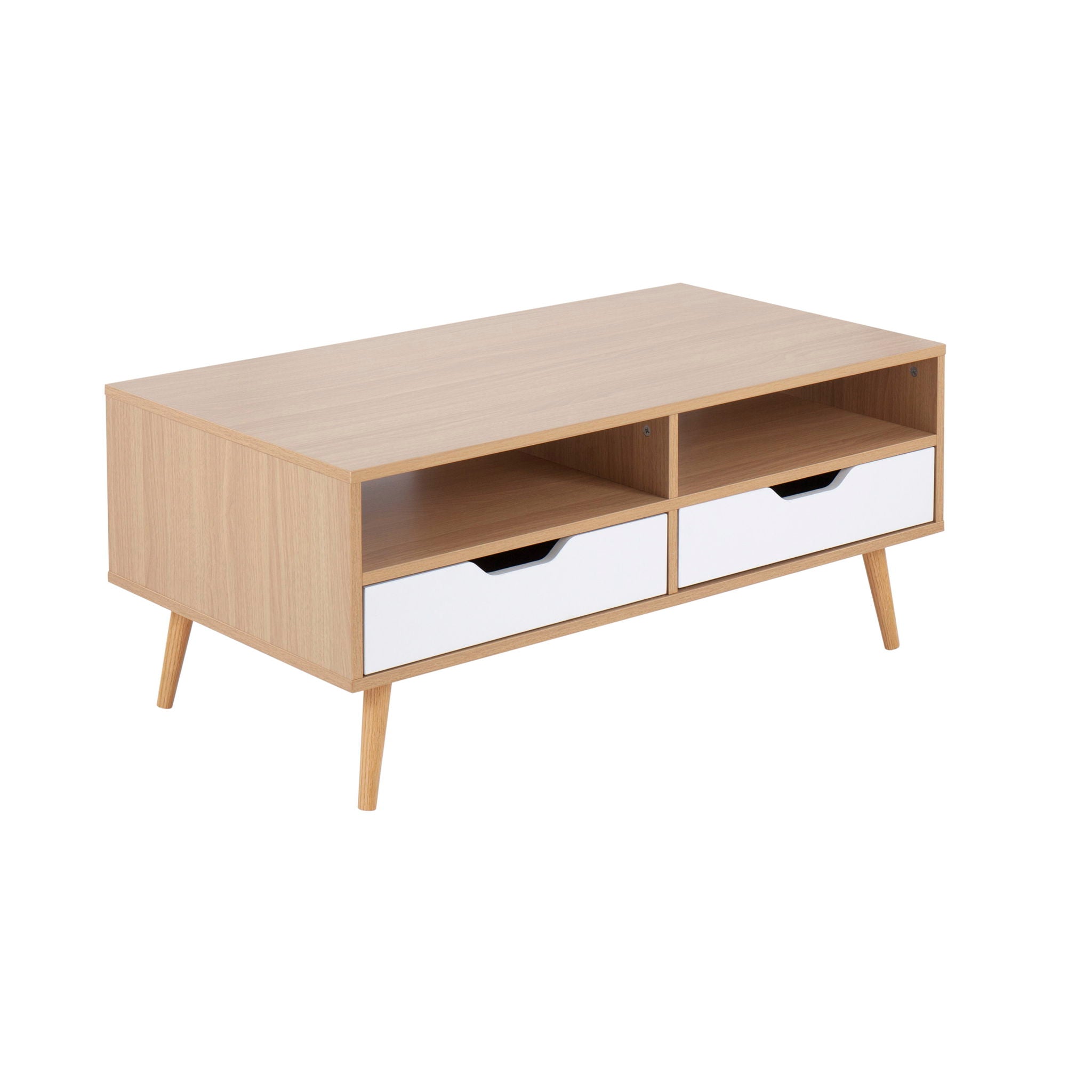 Astro - Contemporary Coffee Table - Natural / White - Best Buy Furniture