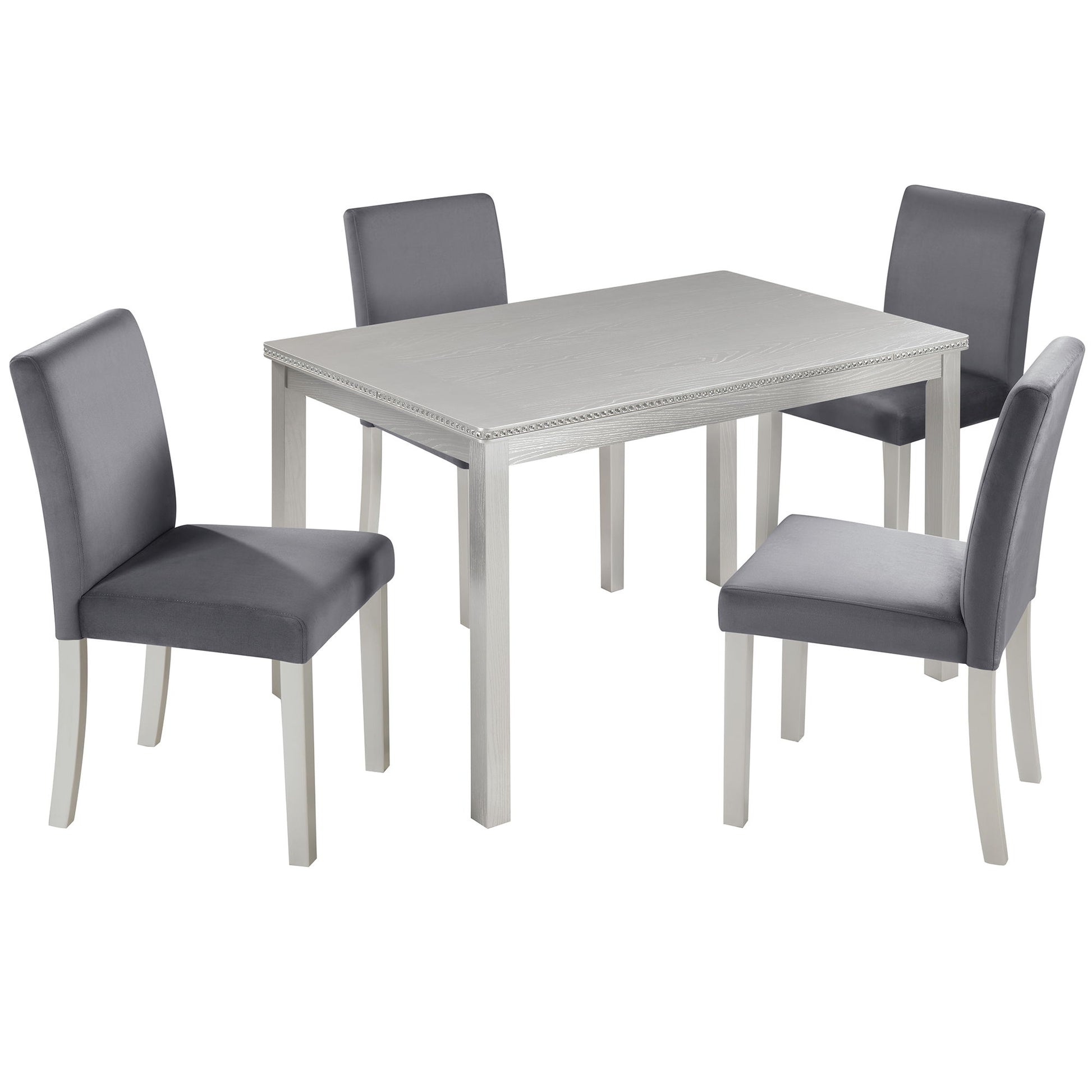 Dining Table Set, Table With A Rectangular Table And Upholstered Chairs - Best Buy Furniture