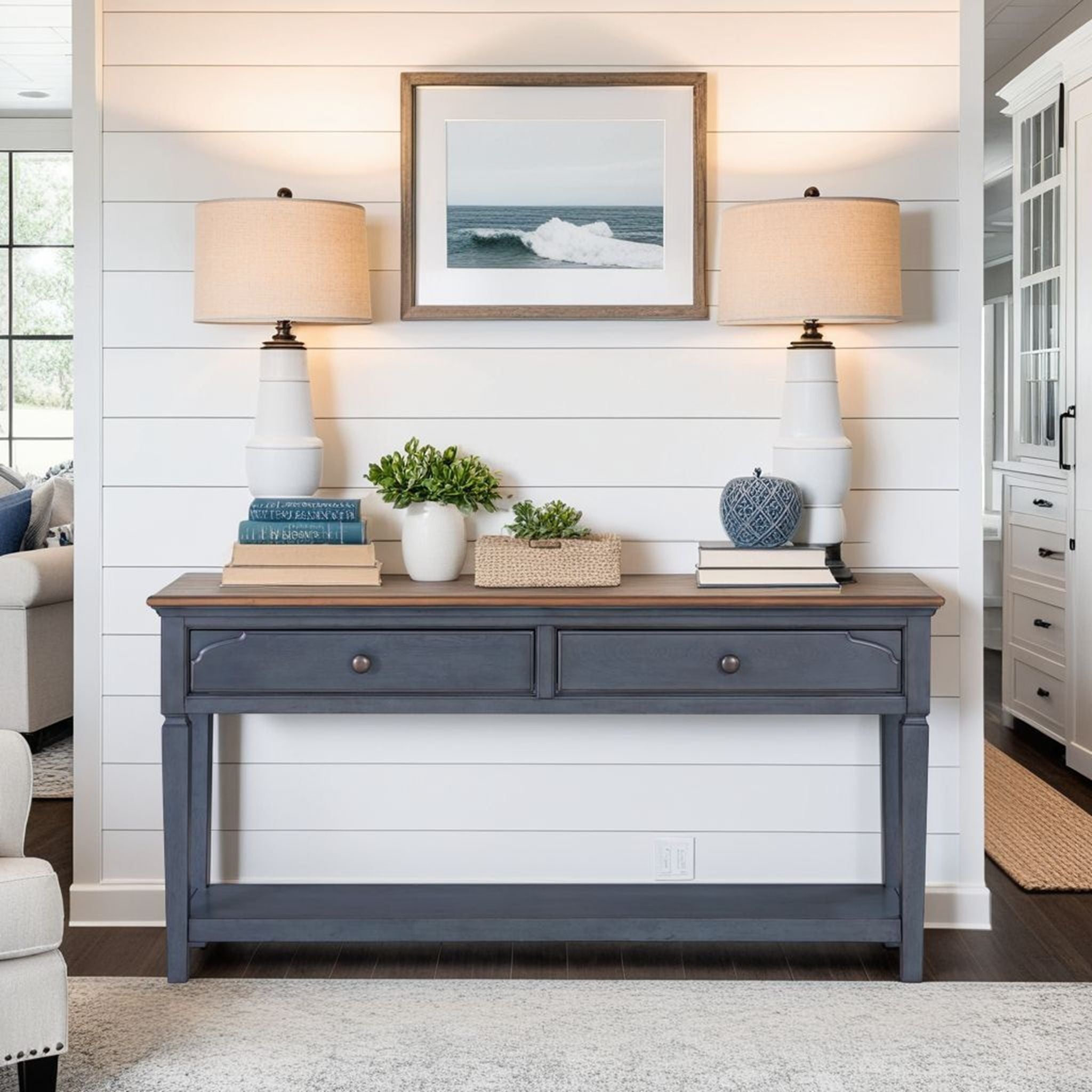 Americana - Sofa Table - Blue - Best Buy Furniture