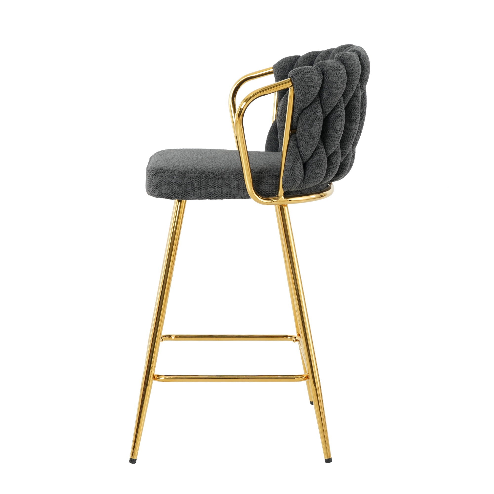 Modern Design High Stool With Plated Legs (Set of 2) - Best Buy Furniture