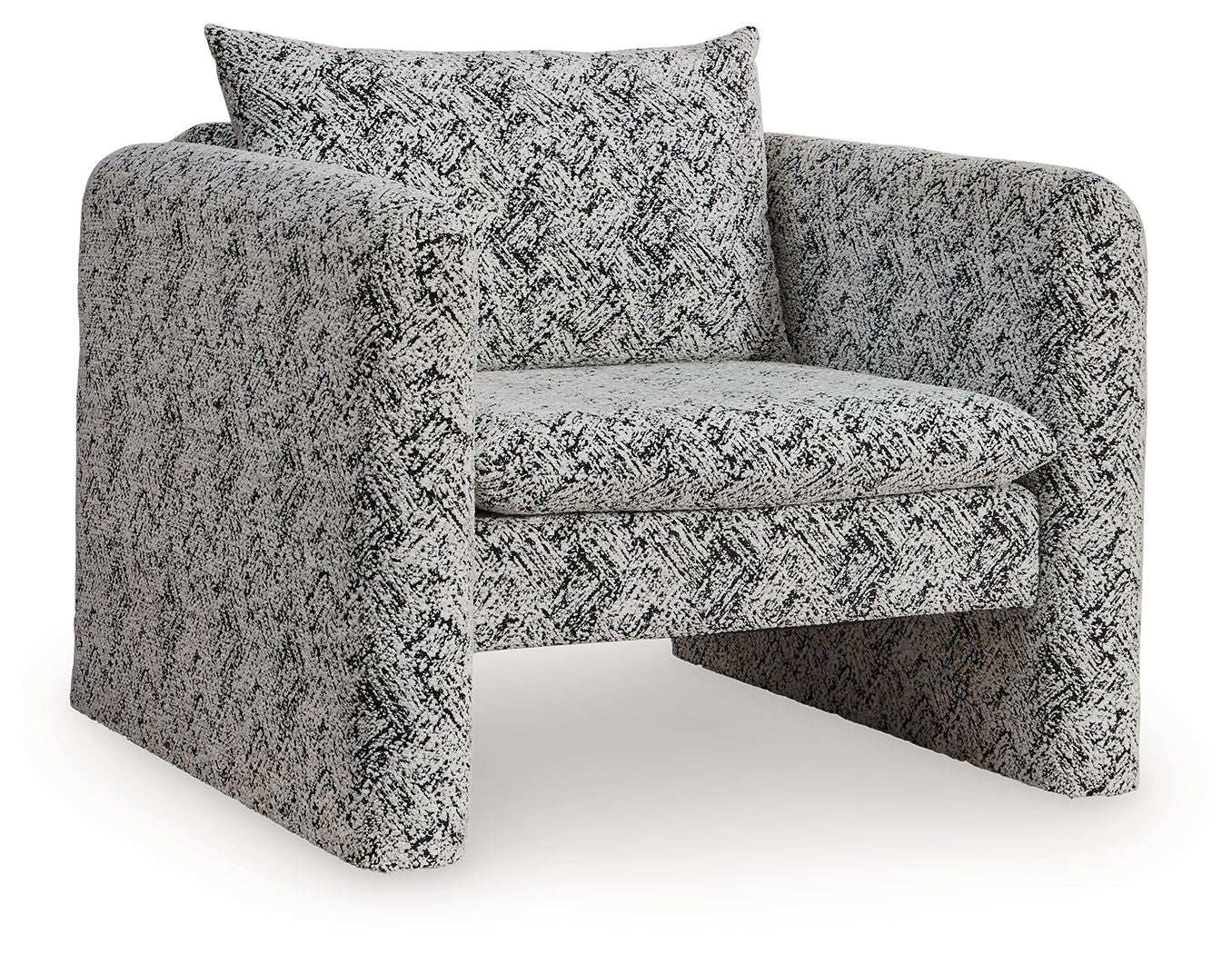 Kenbell - Accent Chair - Black / White - Best Buy Furniture