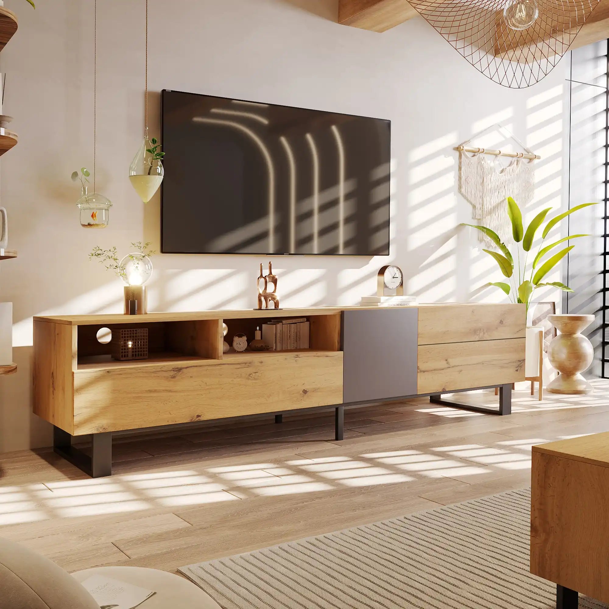 70" Modern TV Stand, Media Console with Double Storage - Best Buy Furniture