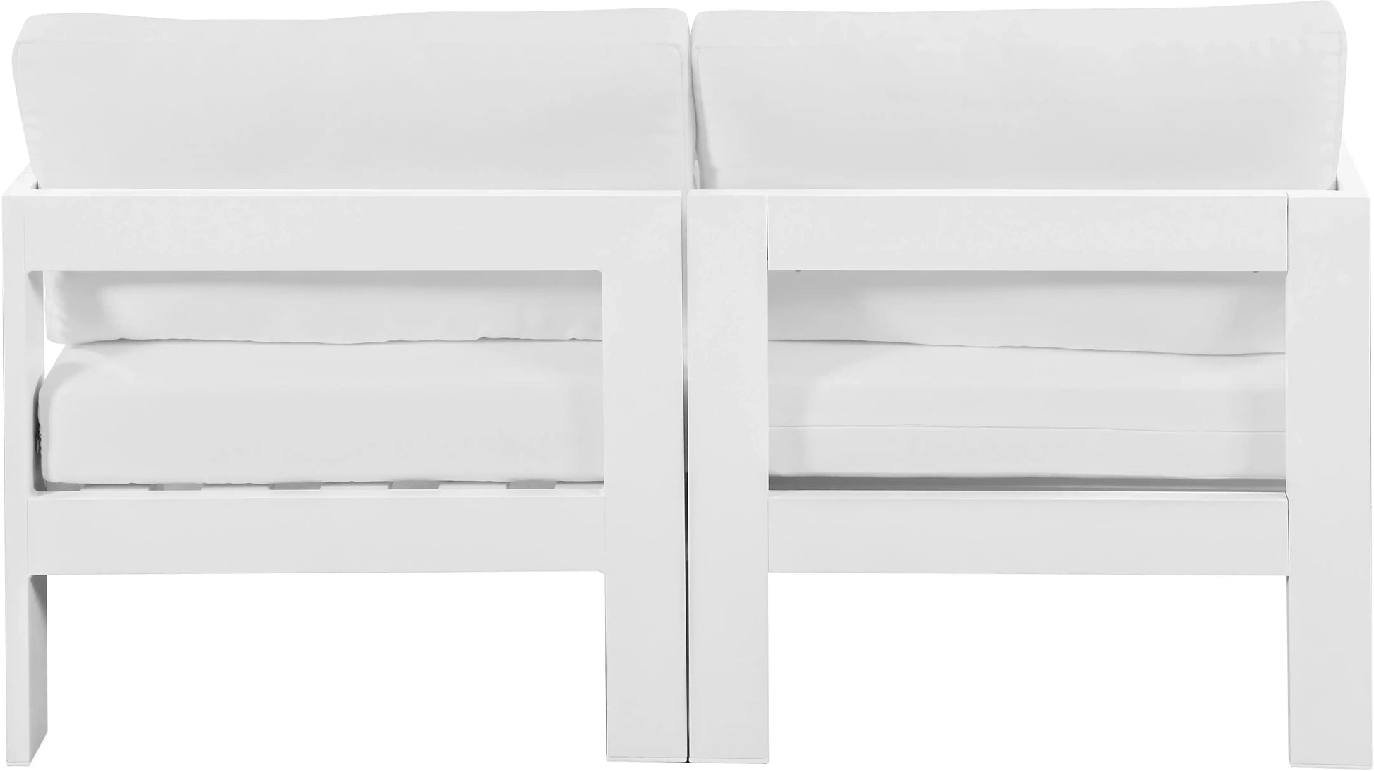Nizuc - Outdoor Patio 2 Seat Modular Sofa With White Frame - Best Buy Furniture
