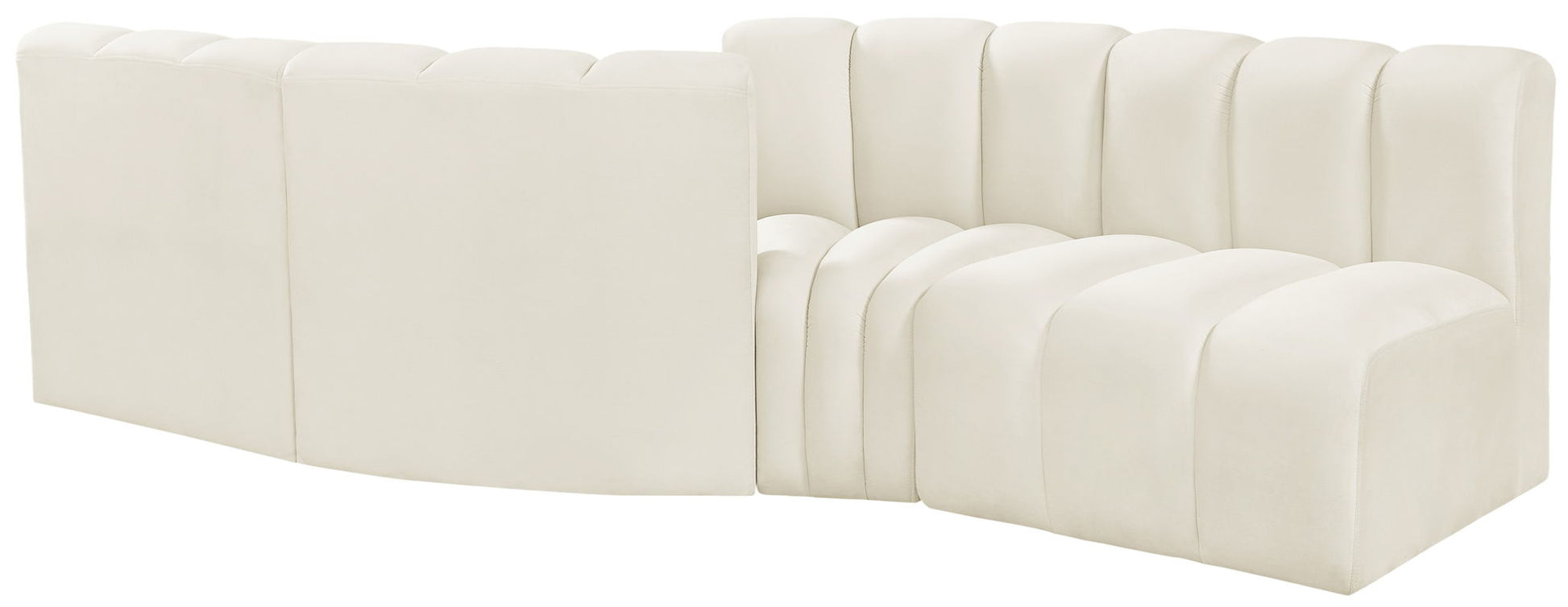 Arc - Velvet 4 Piece Sofa - Best Buy Furniture