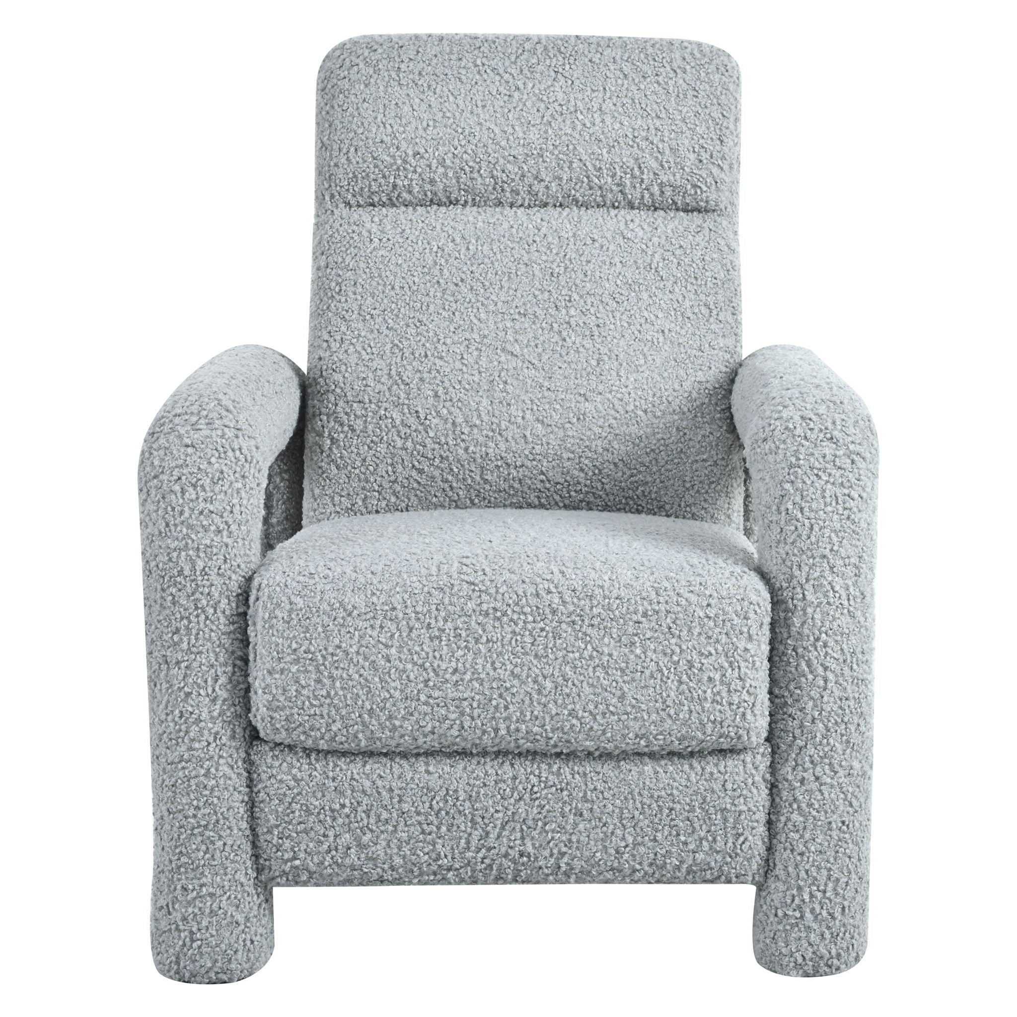 Push Back Recliner Armchair Upholstered Recliner Chair Single Sofa With Adjustable Backrest - Best Buy Furniture