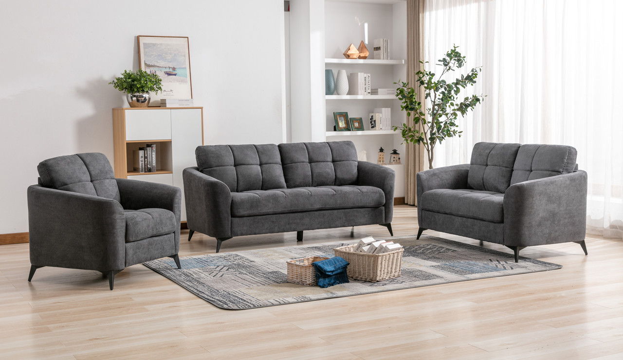 Callie - Woven Fabric Living Room Set - Best Buy Furniture