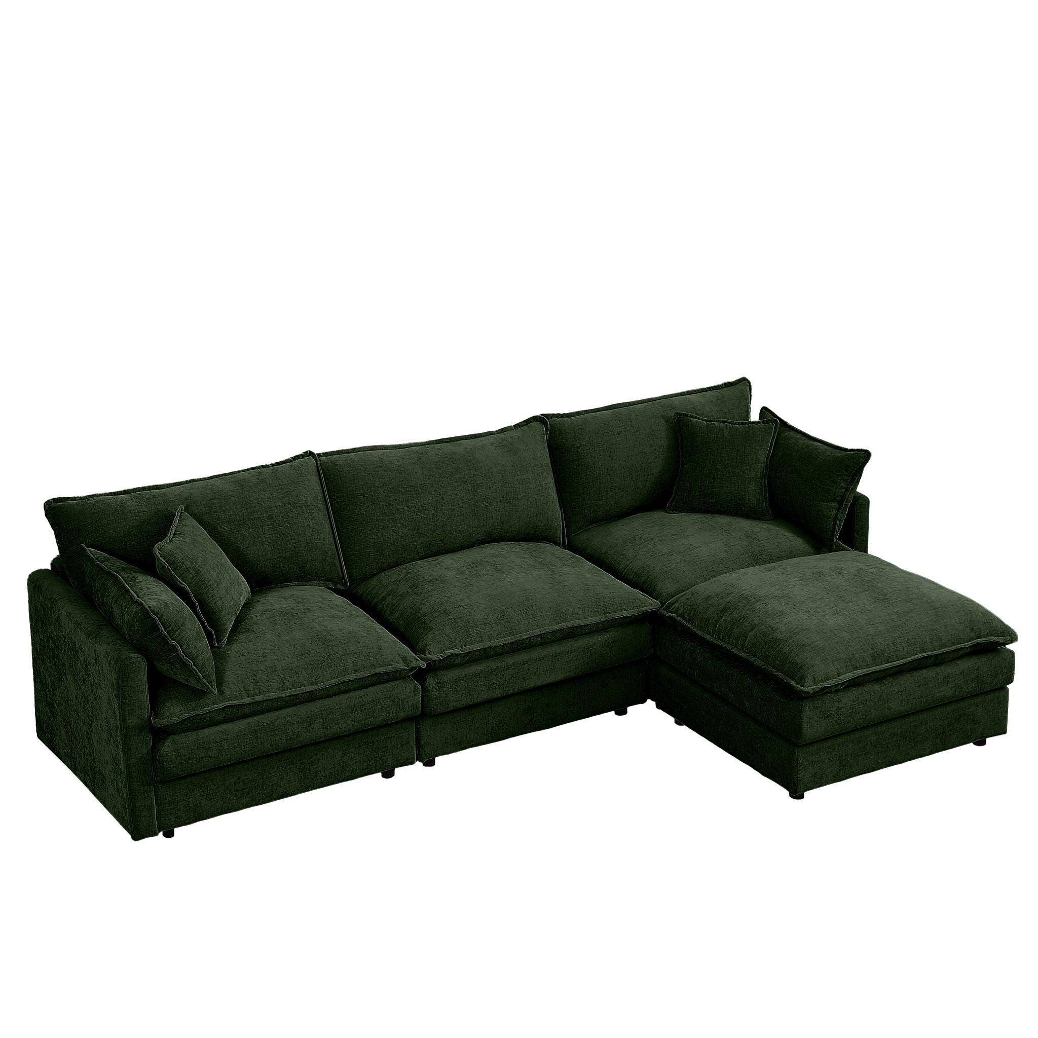 Contemporary Modular Sectional Sofa Set With Movable Ottoman - Best Buy Furniture