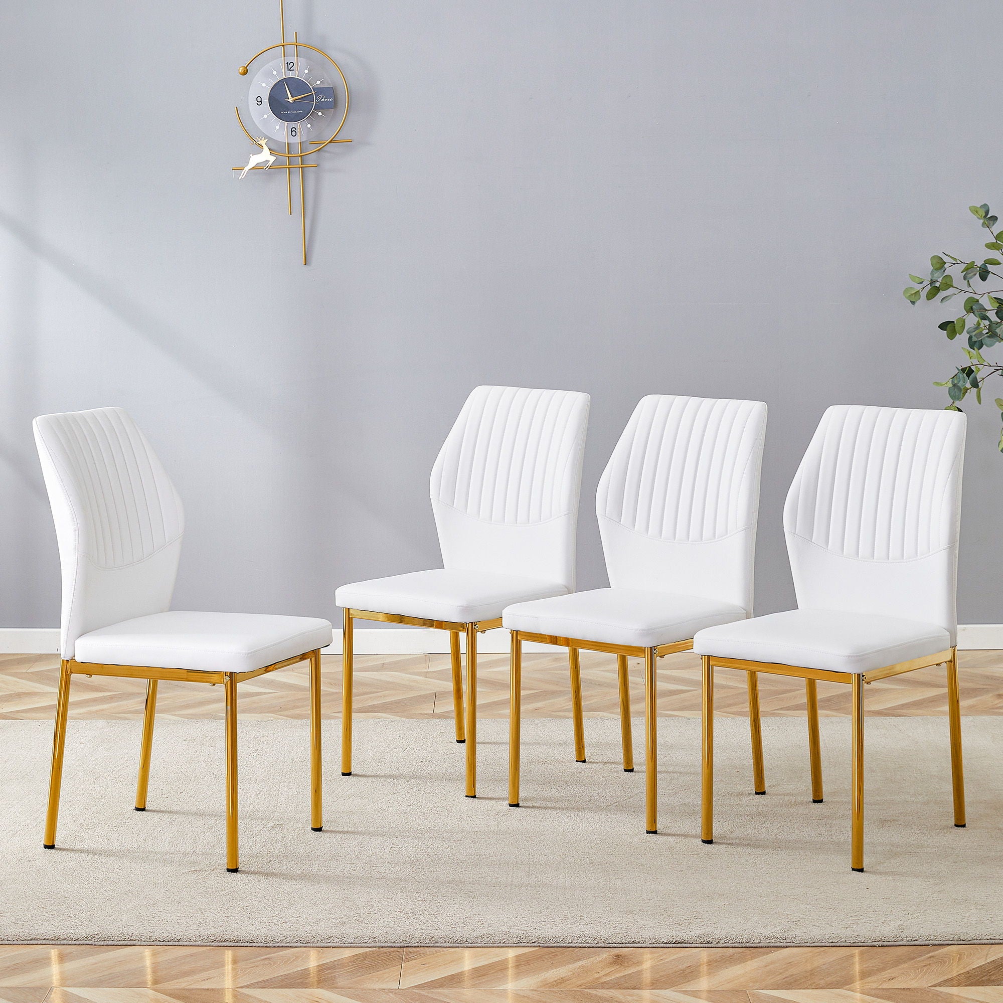 Luxury Simple Chair With Metal Gold Leg - Best Buy Furniture