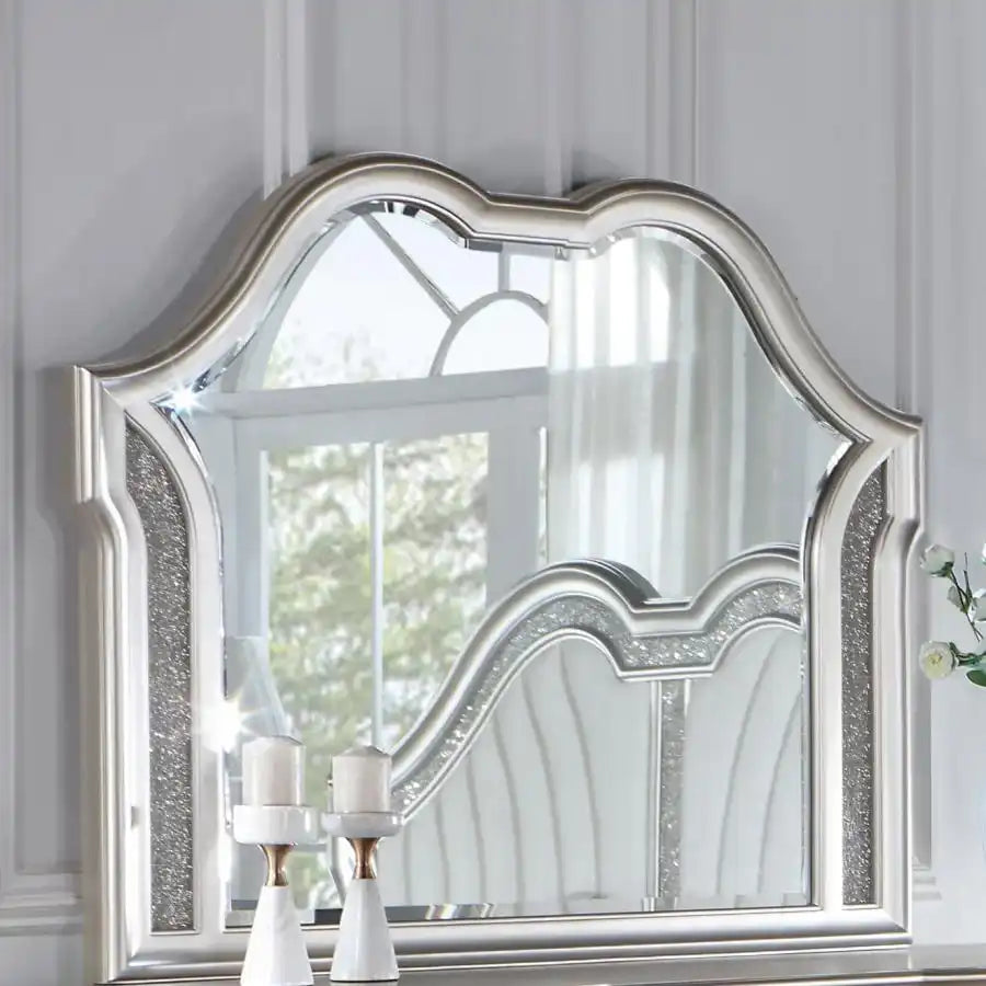 Evangeline - Dresser Mirror - Silver Oak - Best Buy Furniture