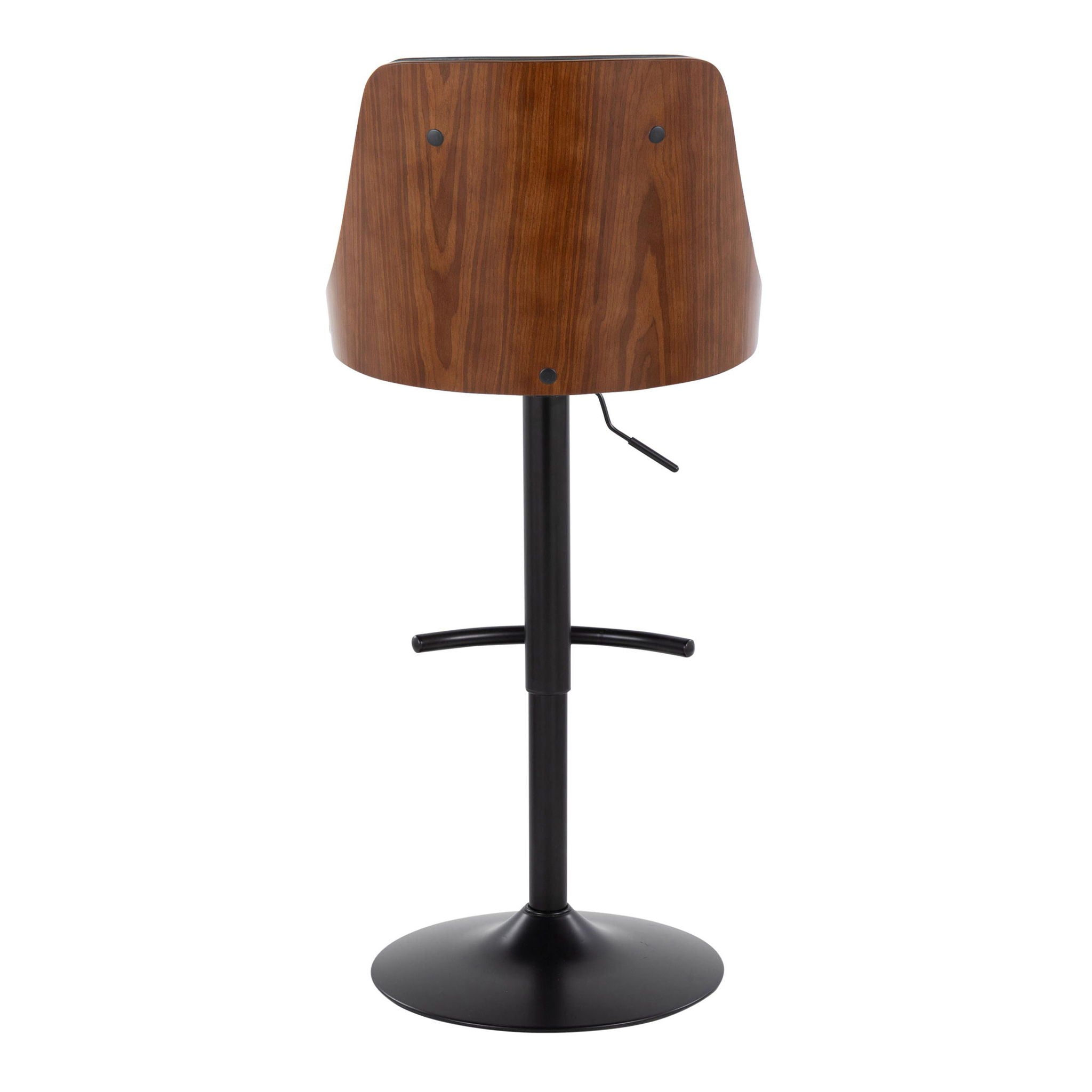 Gianna - Mid Century Modern Adjustable Barstool, Swivel With Rounded T Footrest (Set of 2) - Best Buy Furniture