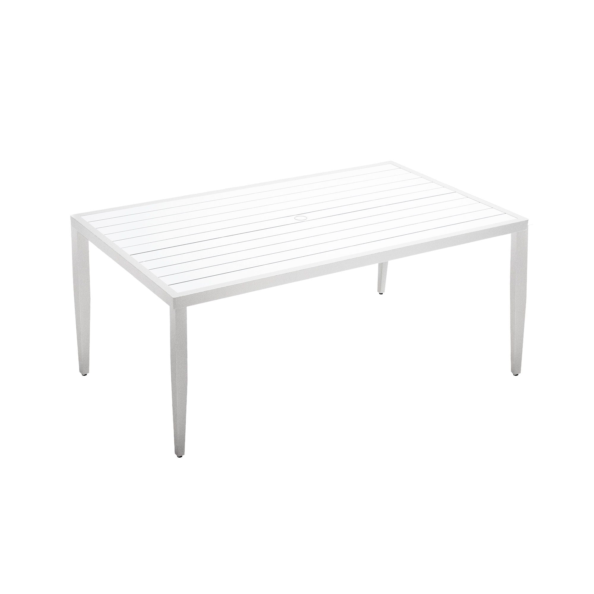 Outdoor Patio Dining Table With Tapered Feet & Umbrella Hole - Best Buy Furniture