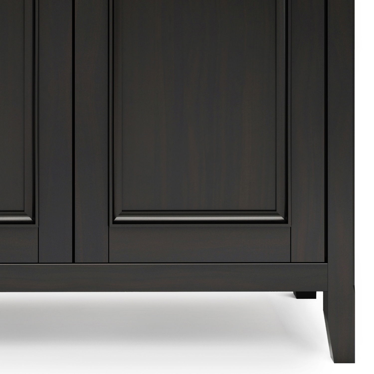 Amherst - Wide 4 Door Storage Cabinet - Hickory Brown - Best Buy Furniture