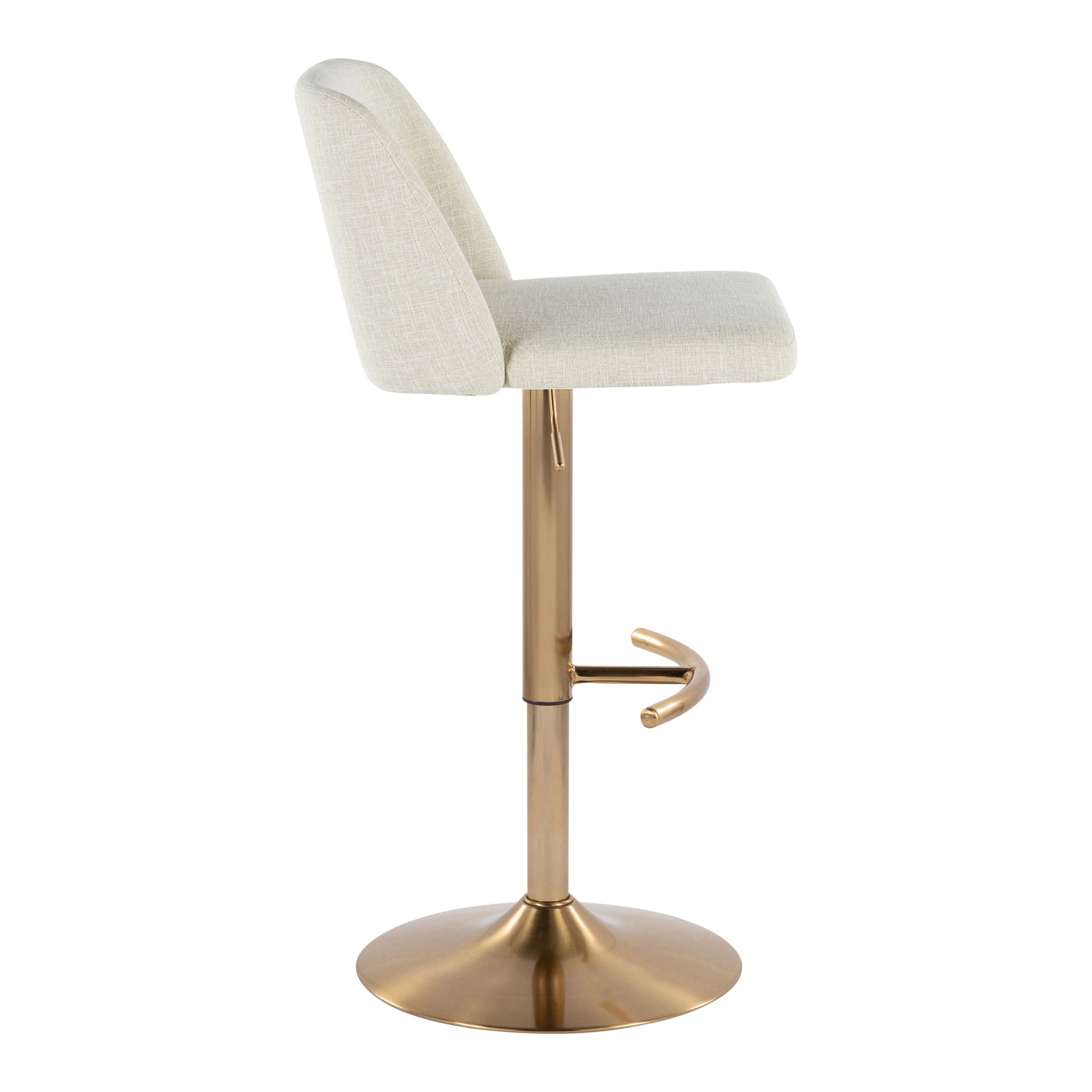 Toriano - Contemporary Adjustable Barstool Swivel With Rounded T Footrest (Set of 2) - Best Buy Furniture