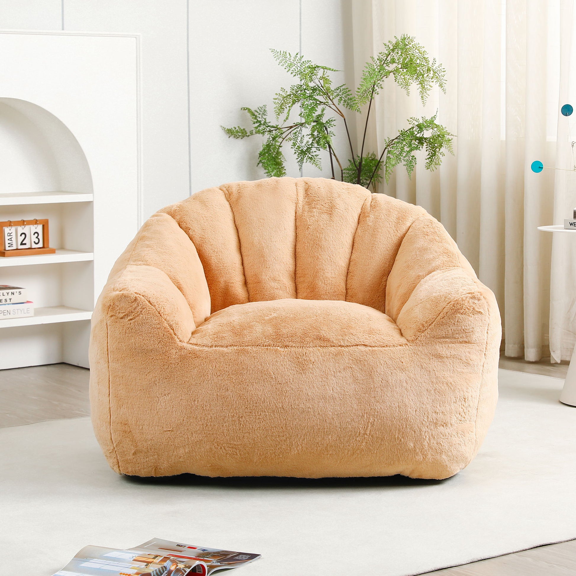 Beanbag Chair, Beanbag Sofa Chair With Armrests Stuffed High Density Foam - Best Buy Furniture