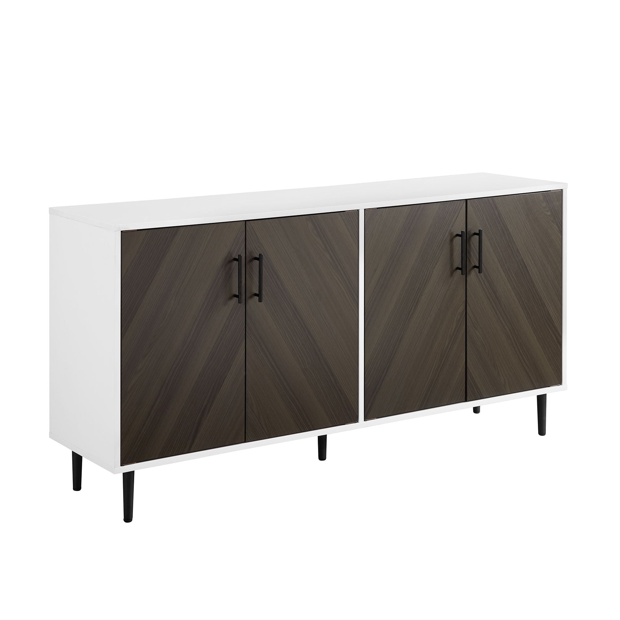 Mid-Century Modern Faux Bookmatch Door Buffet - Best Buy Furniture