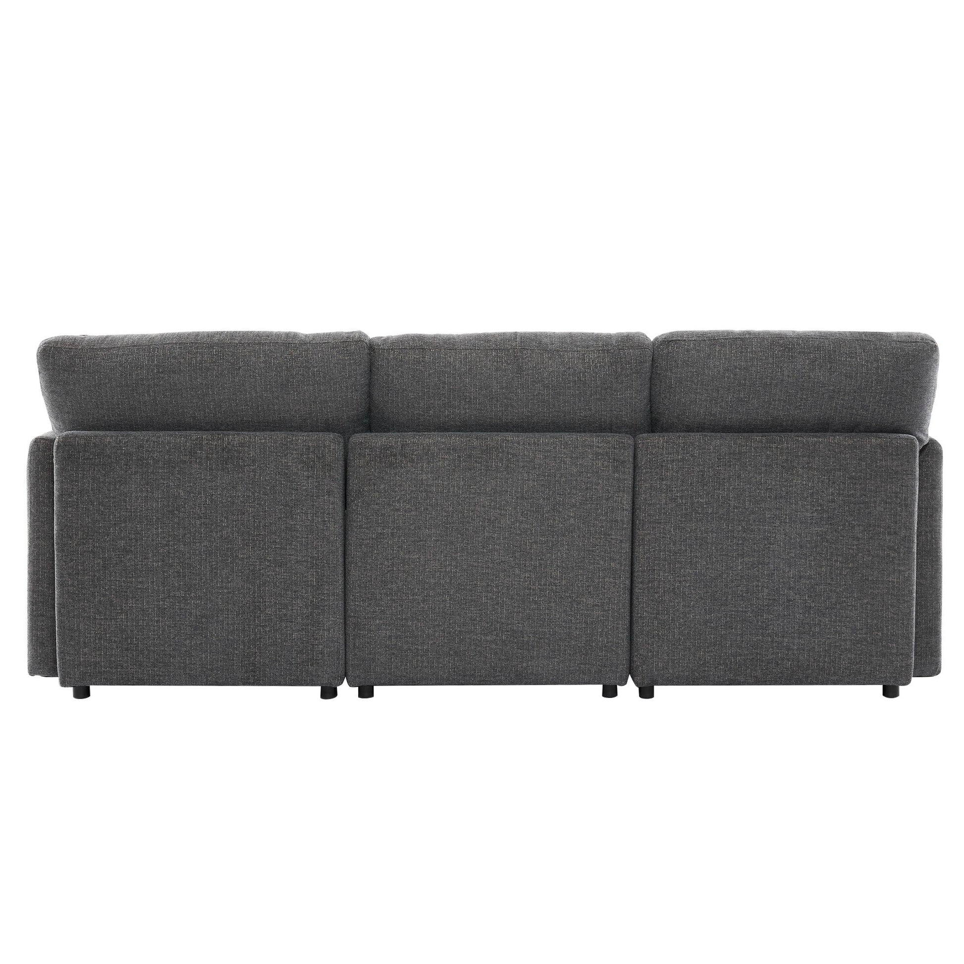 Sectional Sofa Modular Sofa U - Shaped Sofa Couch Sofa Bed L - Shaped Sofa With A Movable Ottoman And Two USB Ports For Living Room - Best Buy Furniture