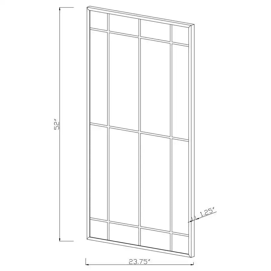 Annetta - Window Pane Floor Or Wall Mirror - Black - Best Buy Furniture