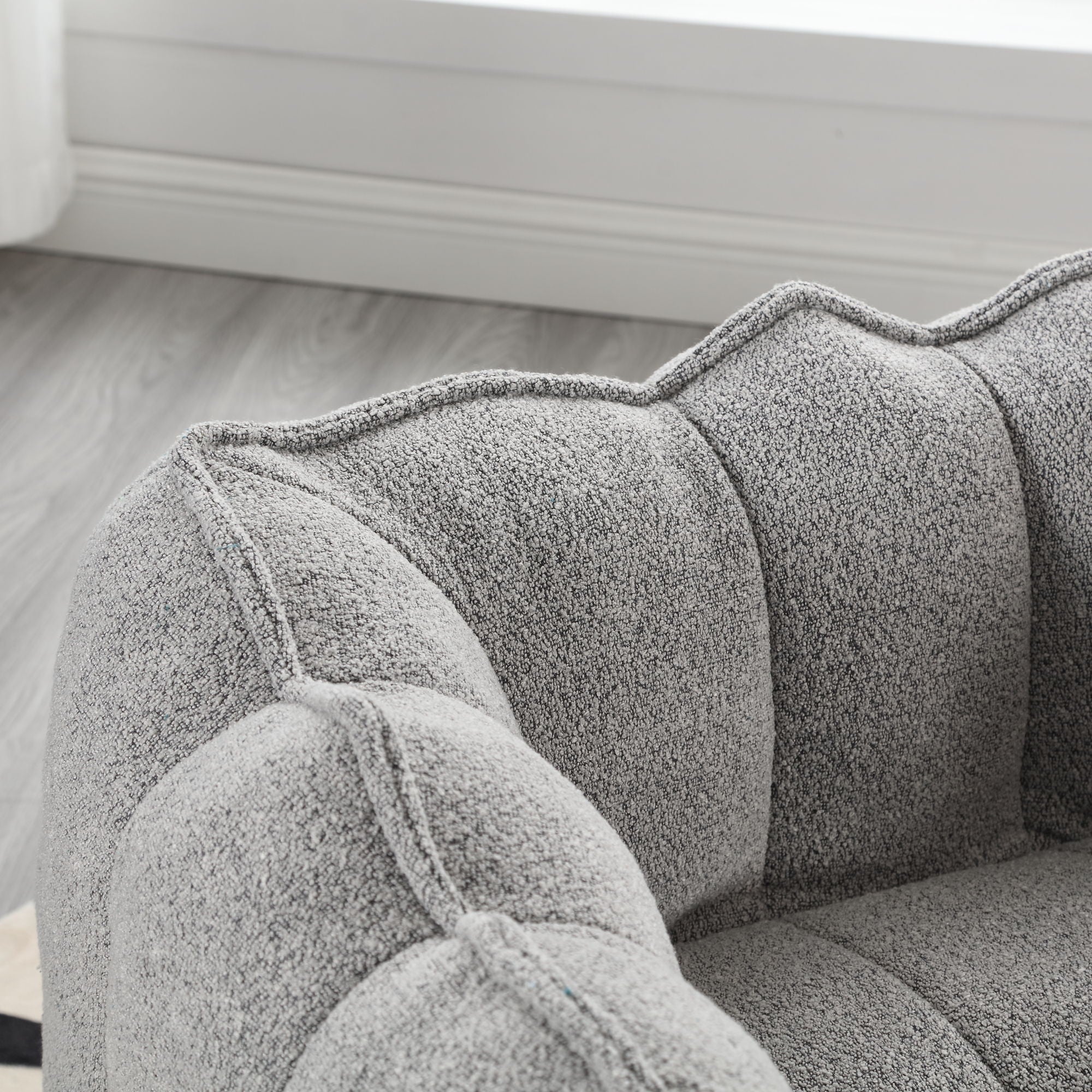 Soft Chenille Bean Bag Chair With High Resilient Foam