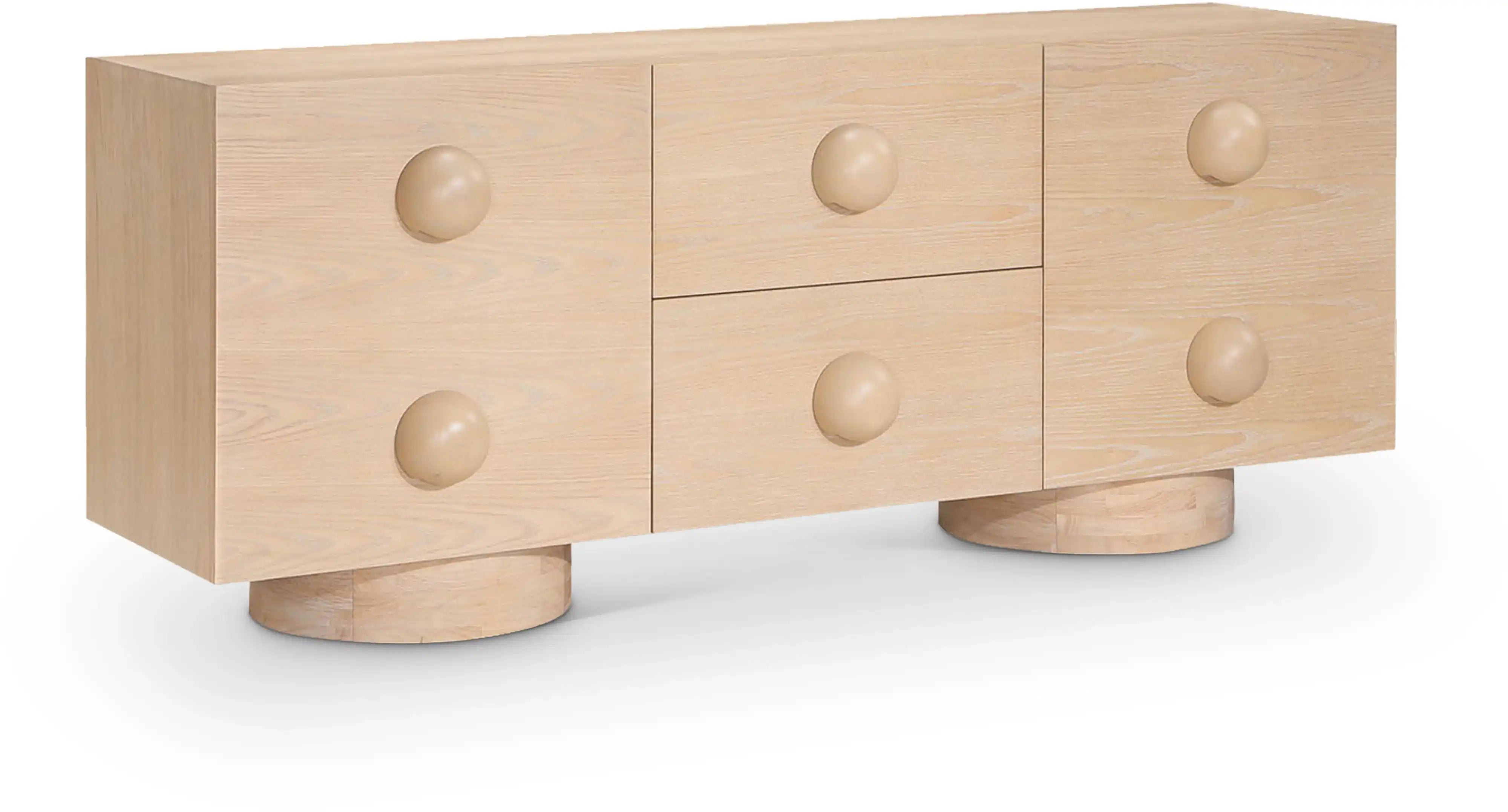 Bubble - Rubberwood with Oak Veneer Sideboard / Buffet - Best Buy Furniture