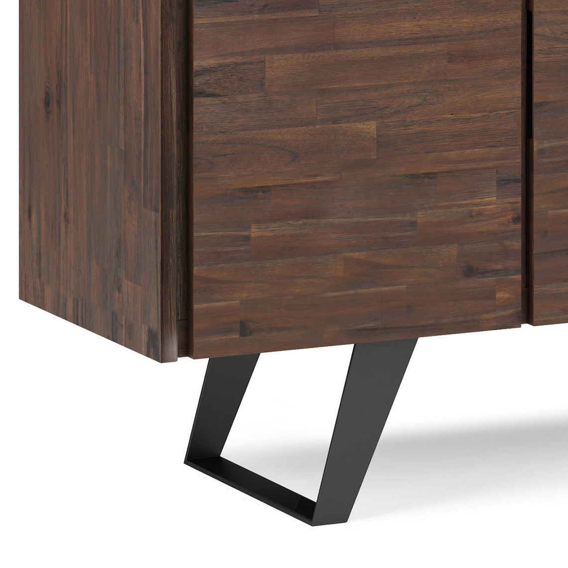 Lowry - Large 4 Door Sideboard Buffet - Distressed Charcoal Brown - Best Buy Furniture