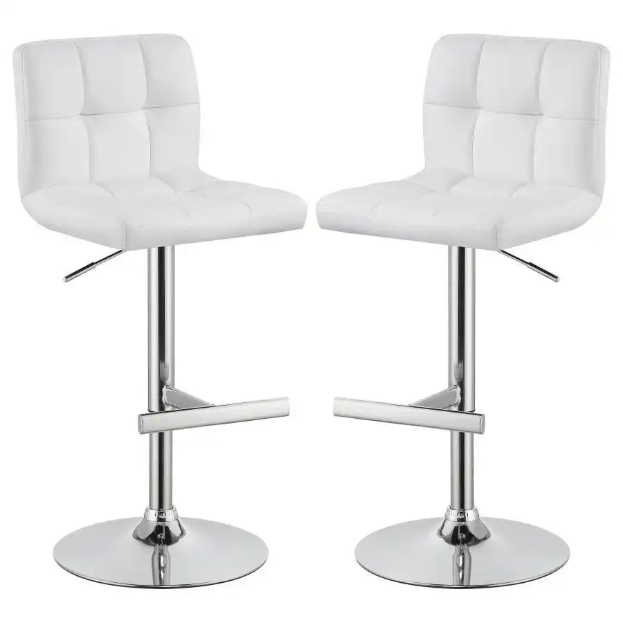 Lenny - Upholstered Adjustable Bar Stool (Set of 2) - Best Buy Furniture
