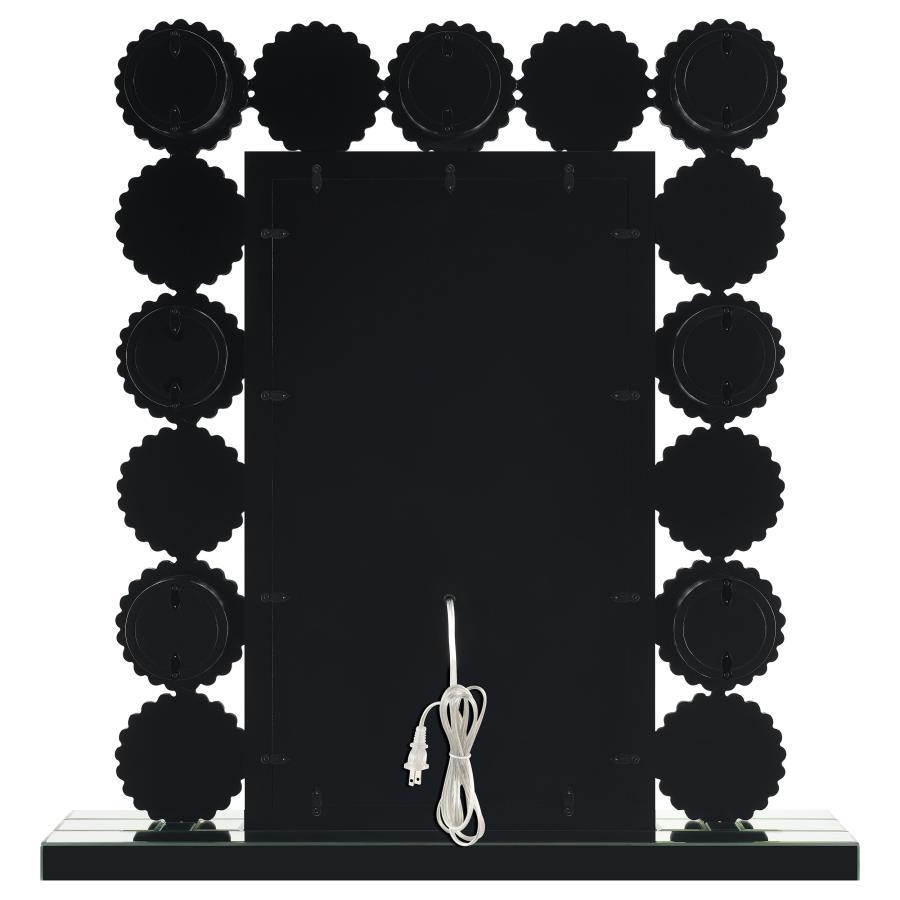 Aghes - Vanity Mirror With Lighting - Silver - Best Buy Furniture