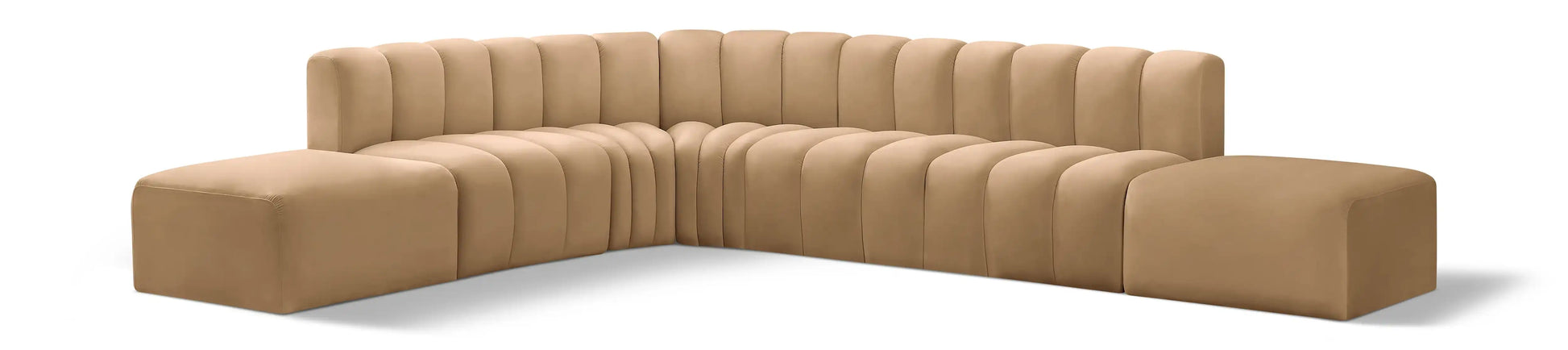 Arc - Velvet 7 Piece Corner Modular Sofa - Best Buy Furniture