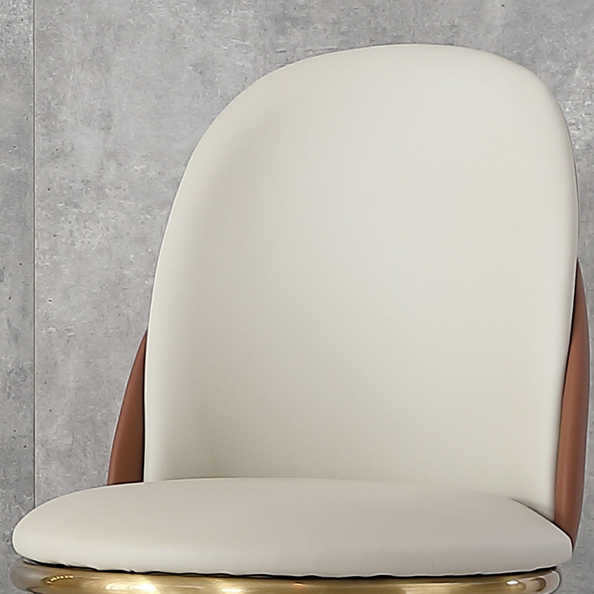 Modern Dining Chairs (Set of 2) With Gold Metal Legs - Beige - Best Buy Furniture