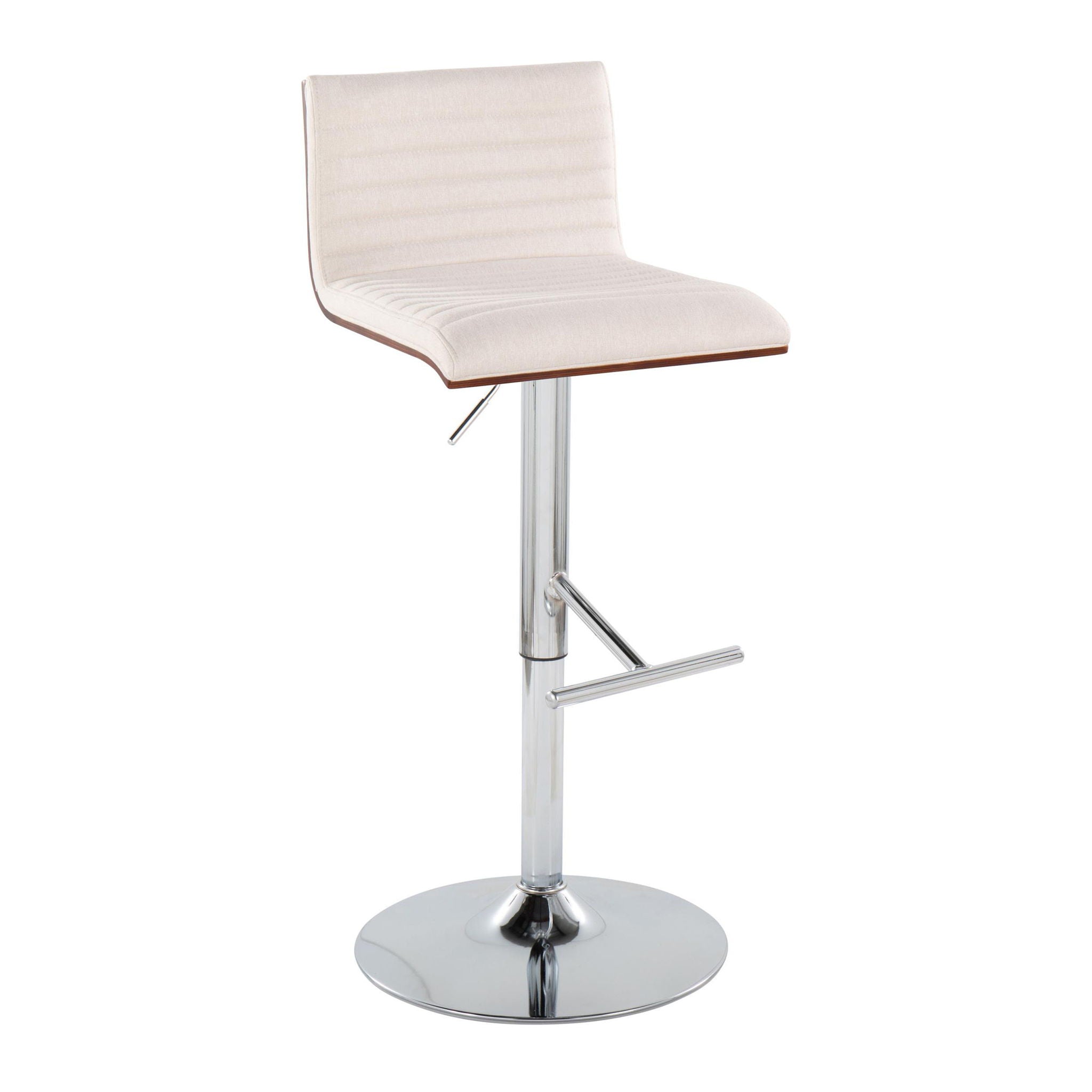 Mason - Contemporary Adjustable Barstool & Swivel With Straight T Footrest (Set of 2) - Best Buy Furniture