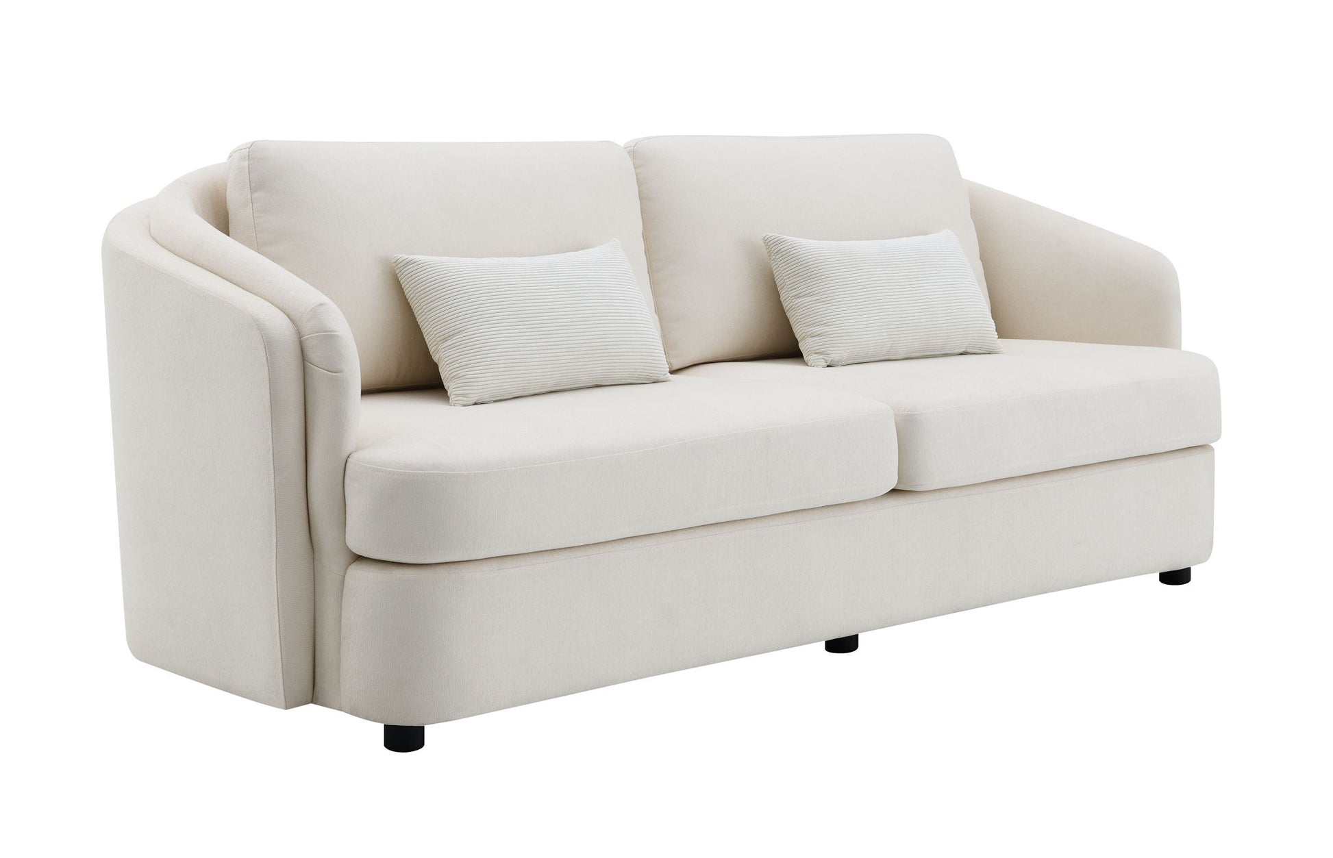 Mariko - Linen 3 Pieces Living Room Set - Beige - Best Buy Furniture